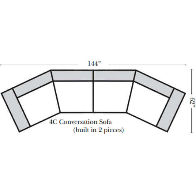Canyon Leather Four Seat Conversation Sofa - Image 6