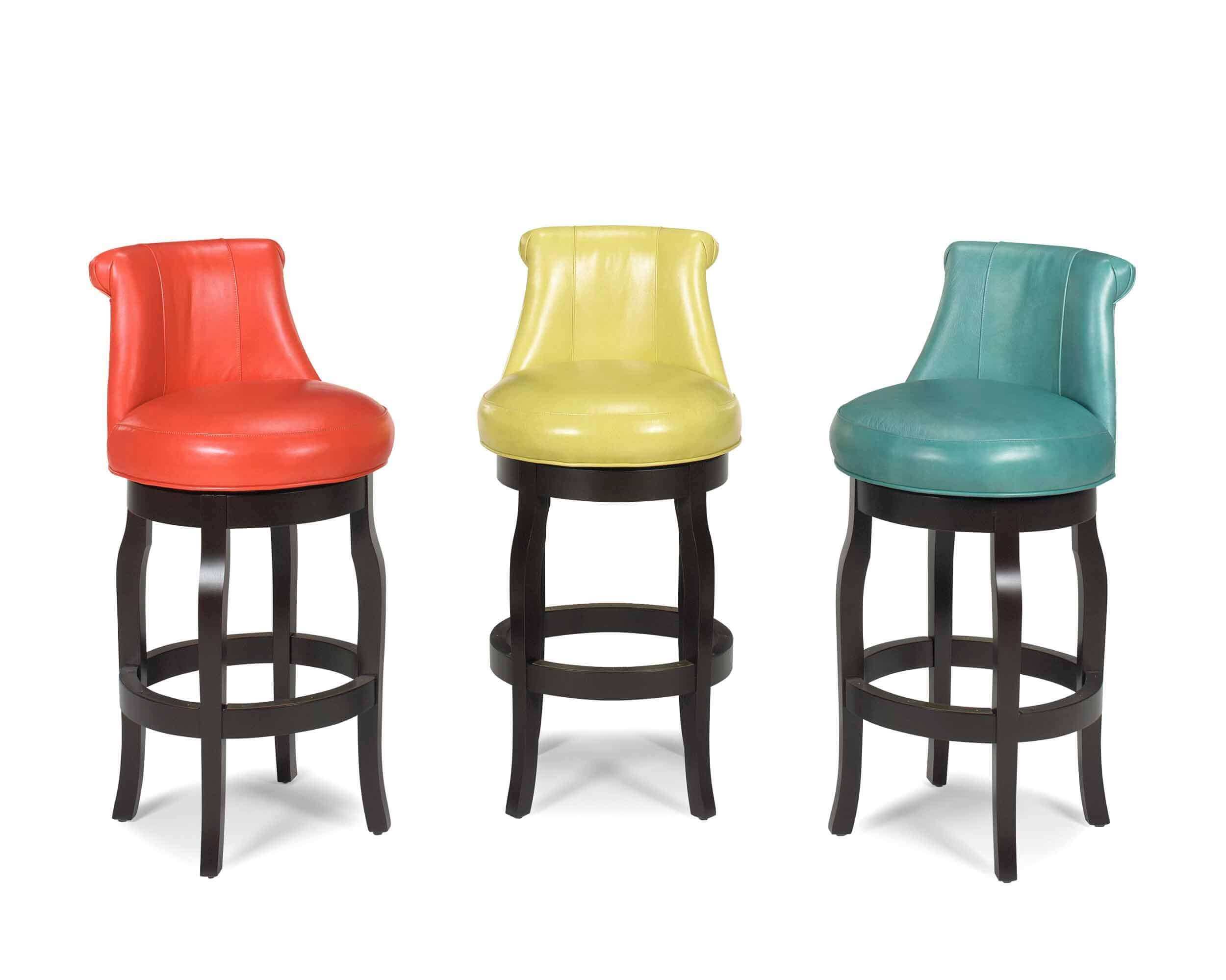 Caribbean Leather Swivel Bar Stool - Image 4