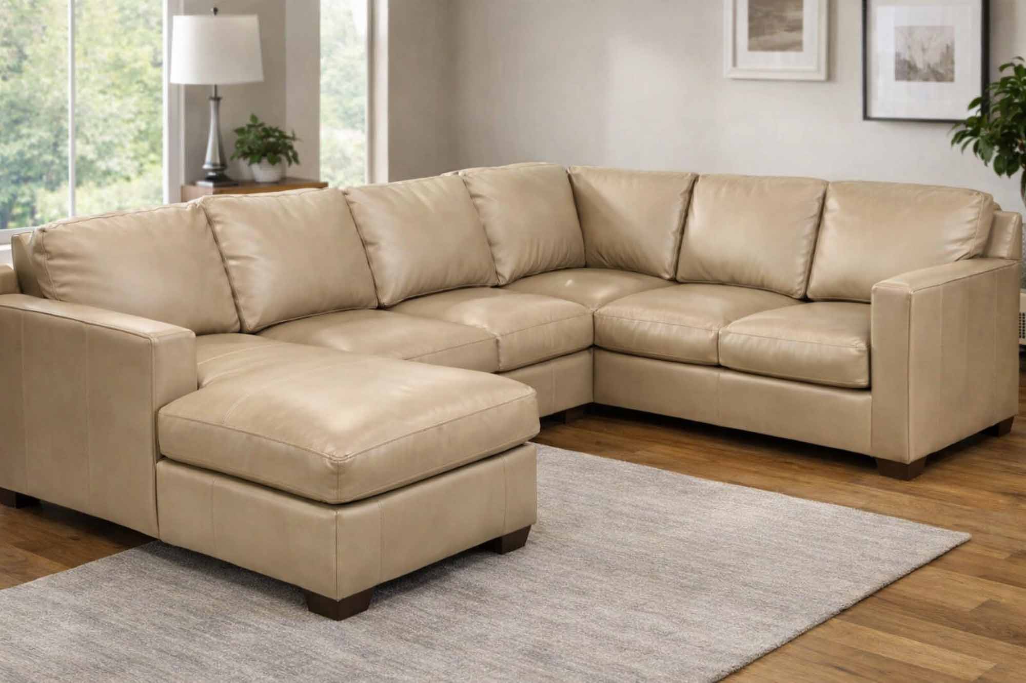 Caribou Leather Sectional - Image 5
