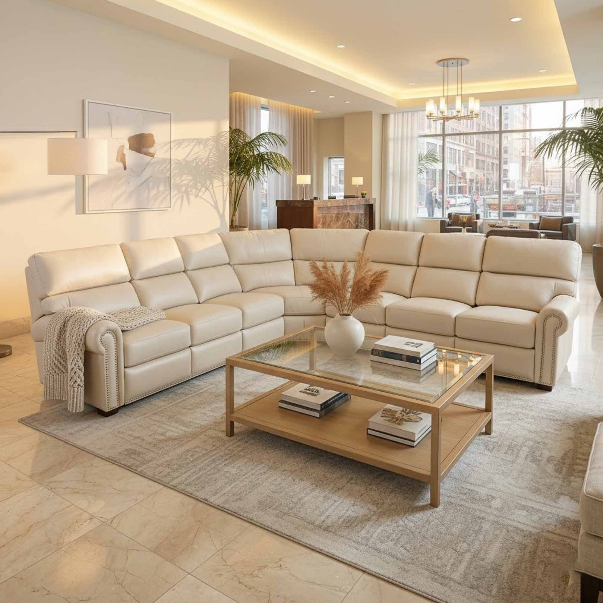 Carlton Leather Reclining Sectional