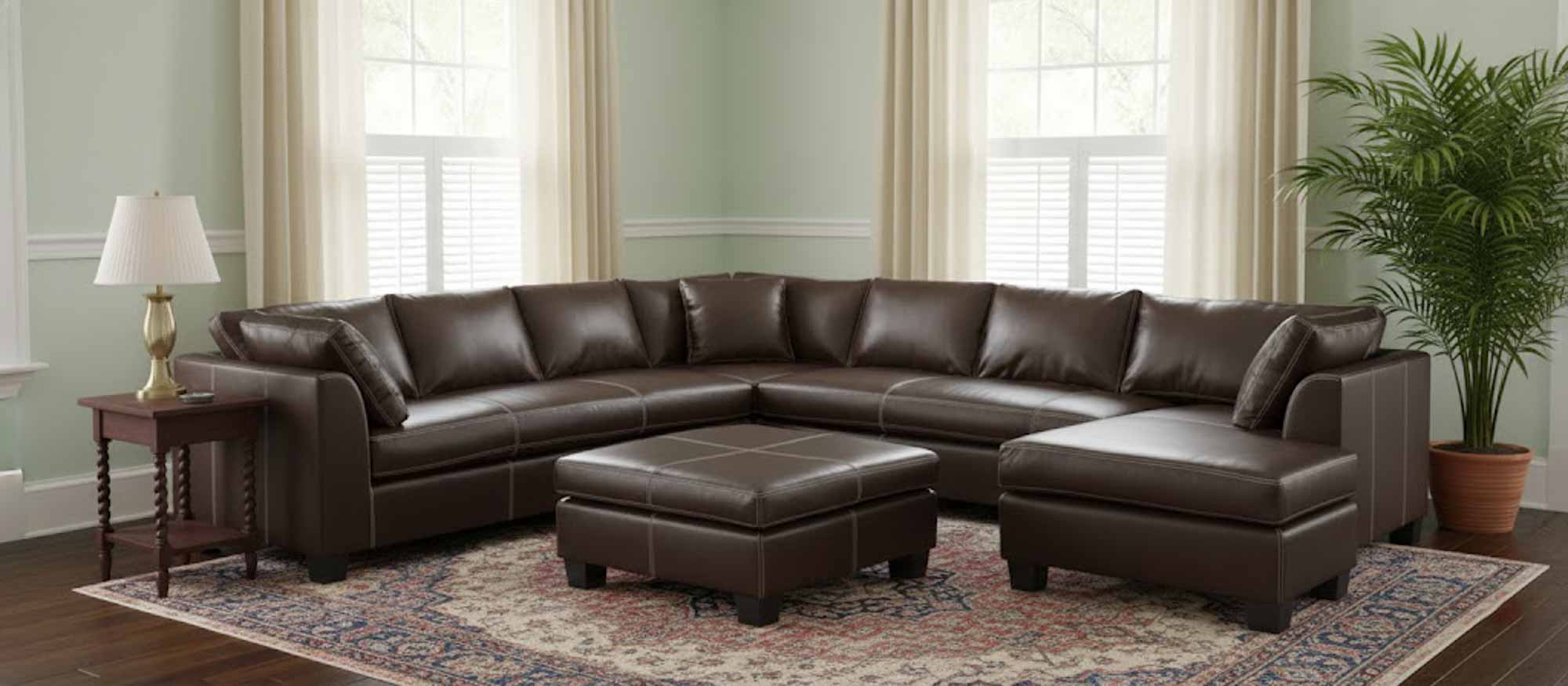 Carolina Leather Sectional - Image 8