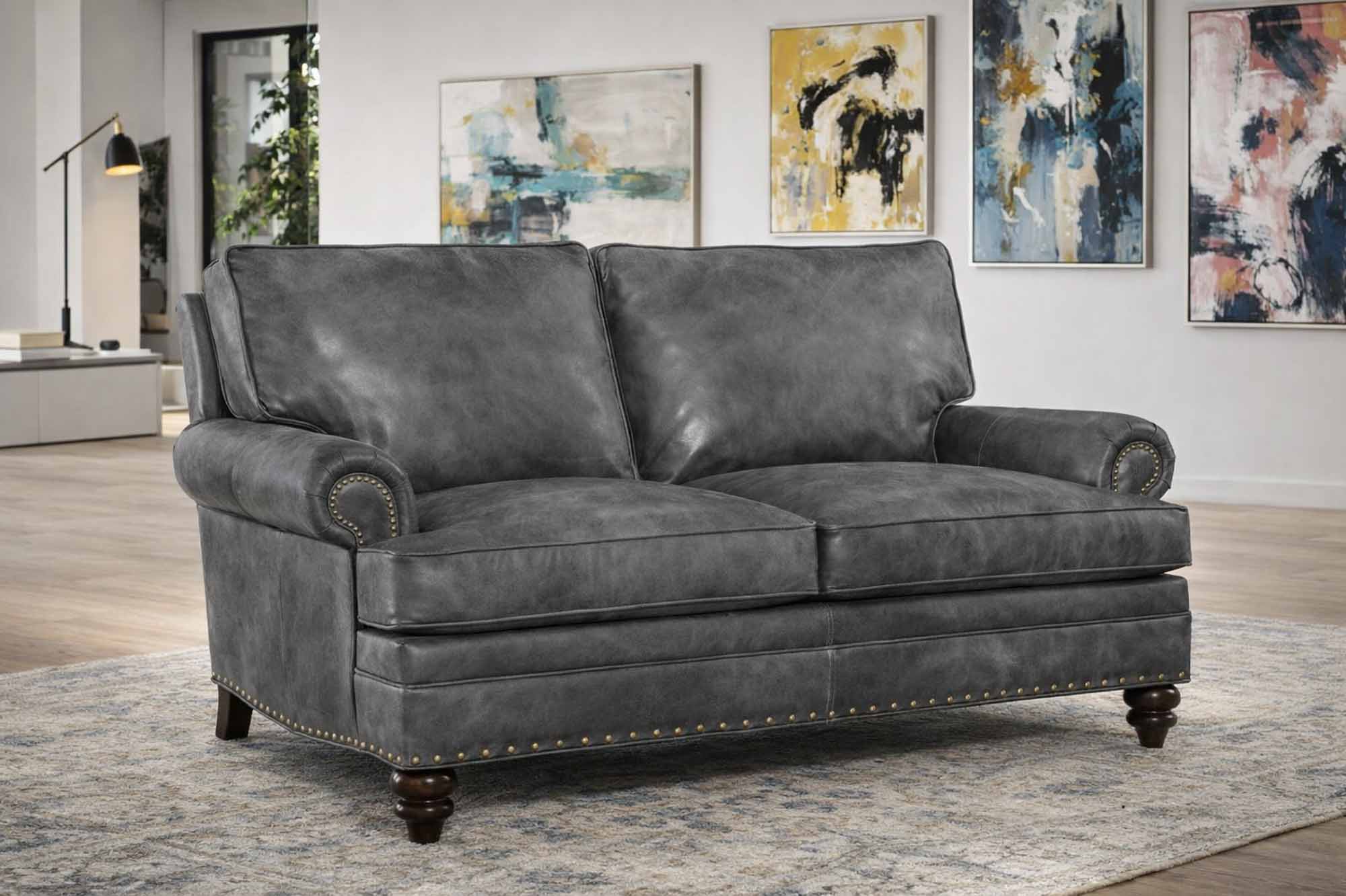 Carrado Leather Loveseat - Image 3