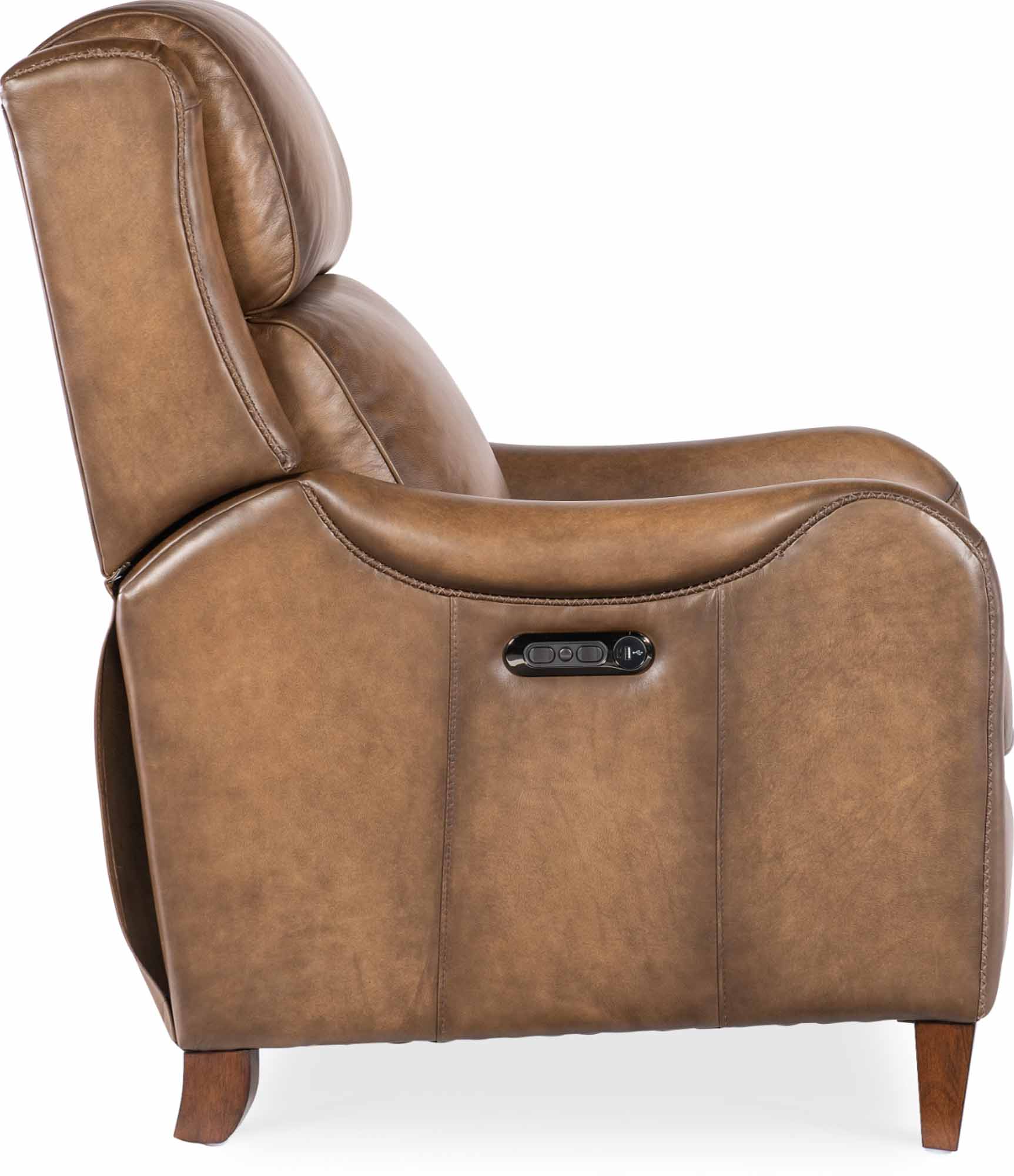 Carrington Leather Power Recliner With Articulating Headrest - Image 3