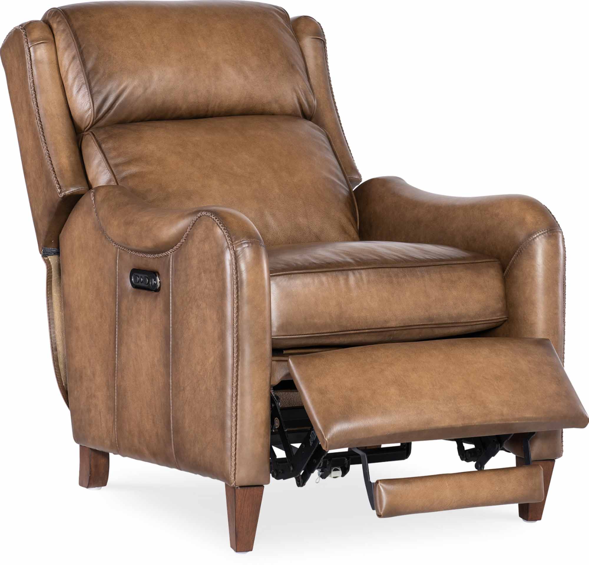 Carrington Leather Power Recliner With Articulating Headrest - Image 5