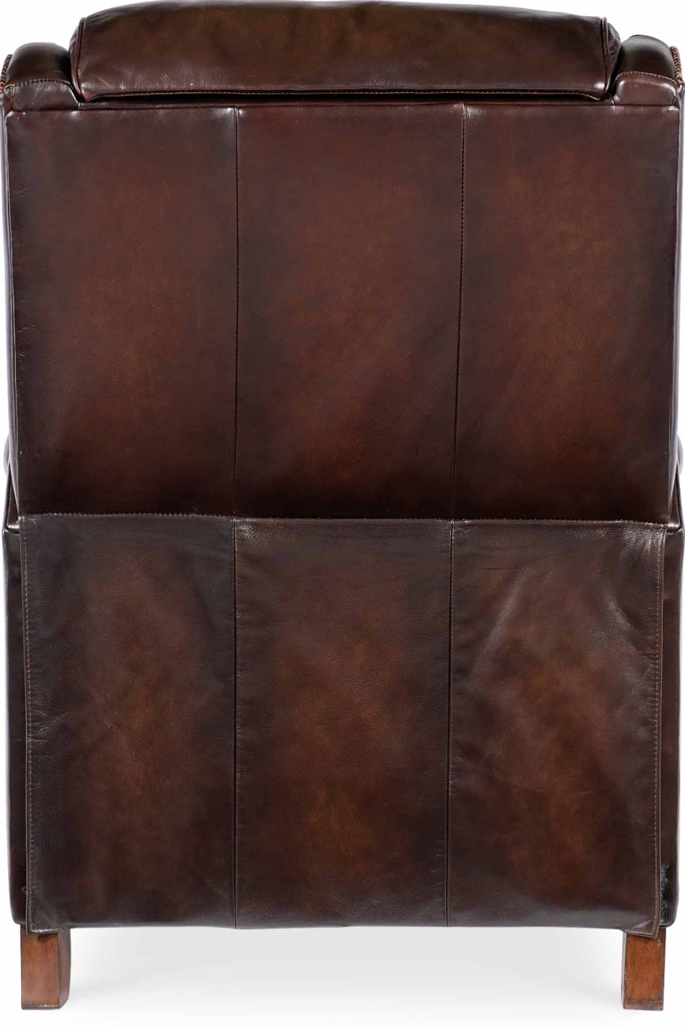 Carrington Leather Power Recliner With Articulating Headrest In Brown - Image 4