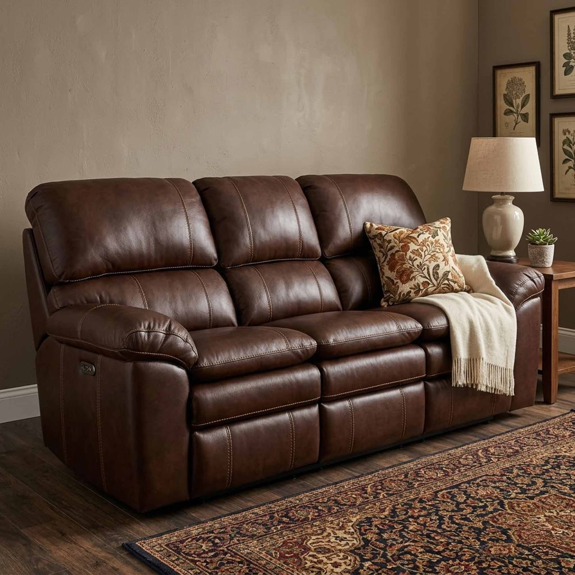 Catera Leather Reclining Loveseat - Image 2