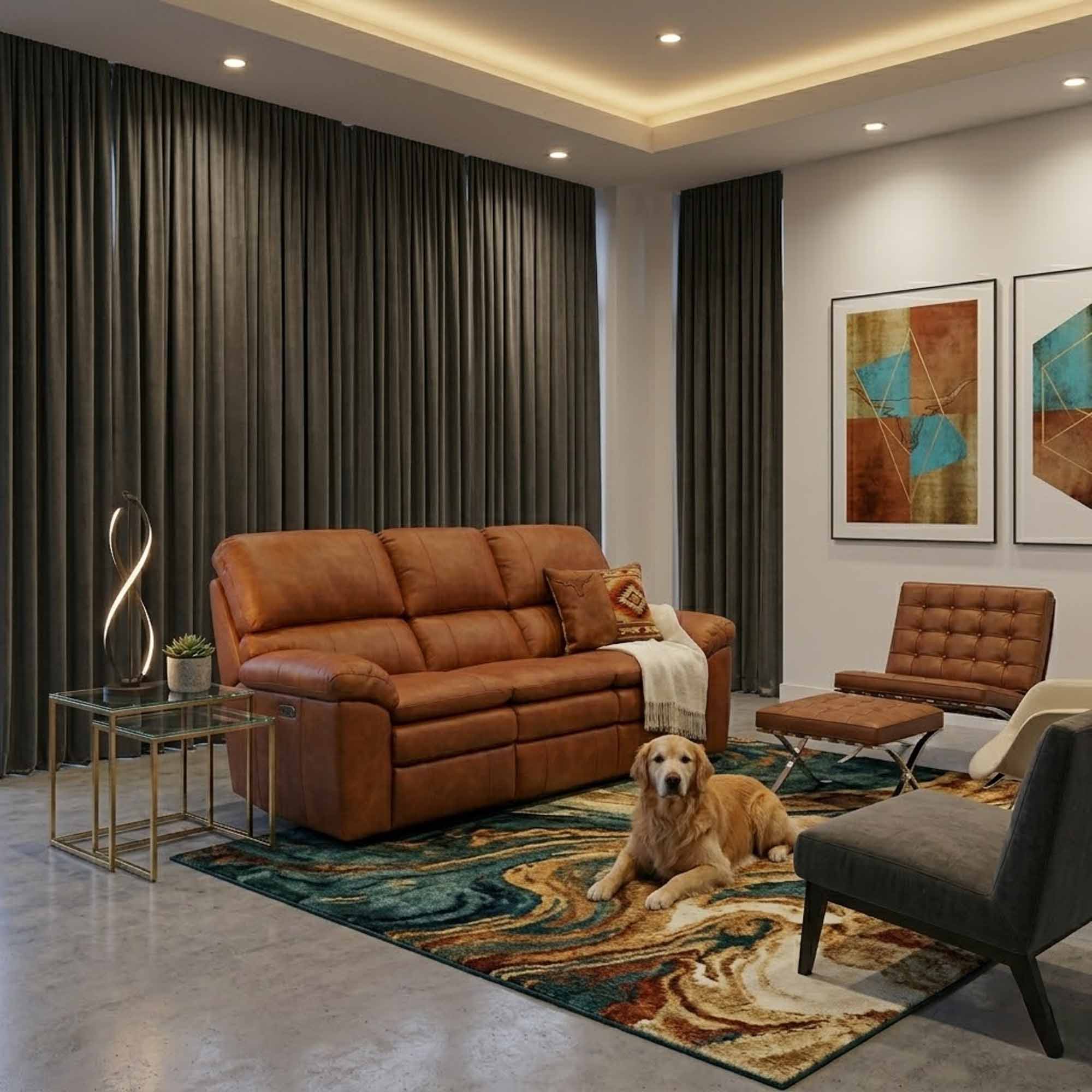 Catera Leather Reclining Loveseat - Image 4