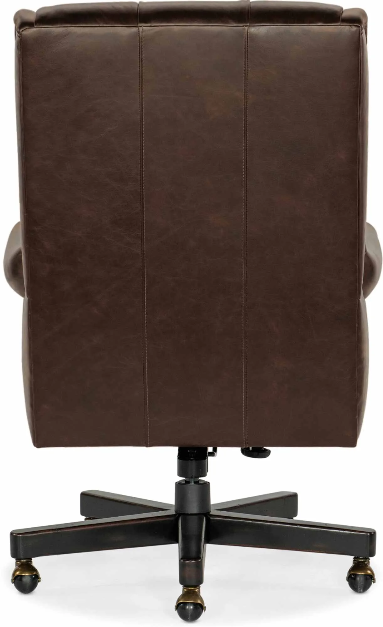 Charleston Leather Swivel Tilt Executive Chair In Brown - Image 4