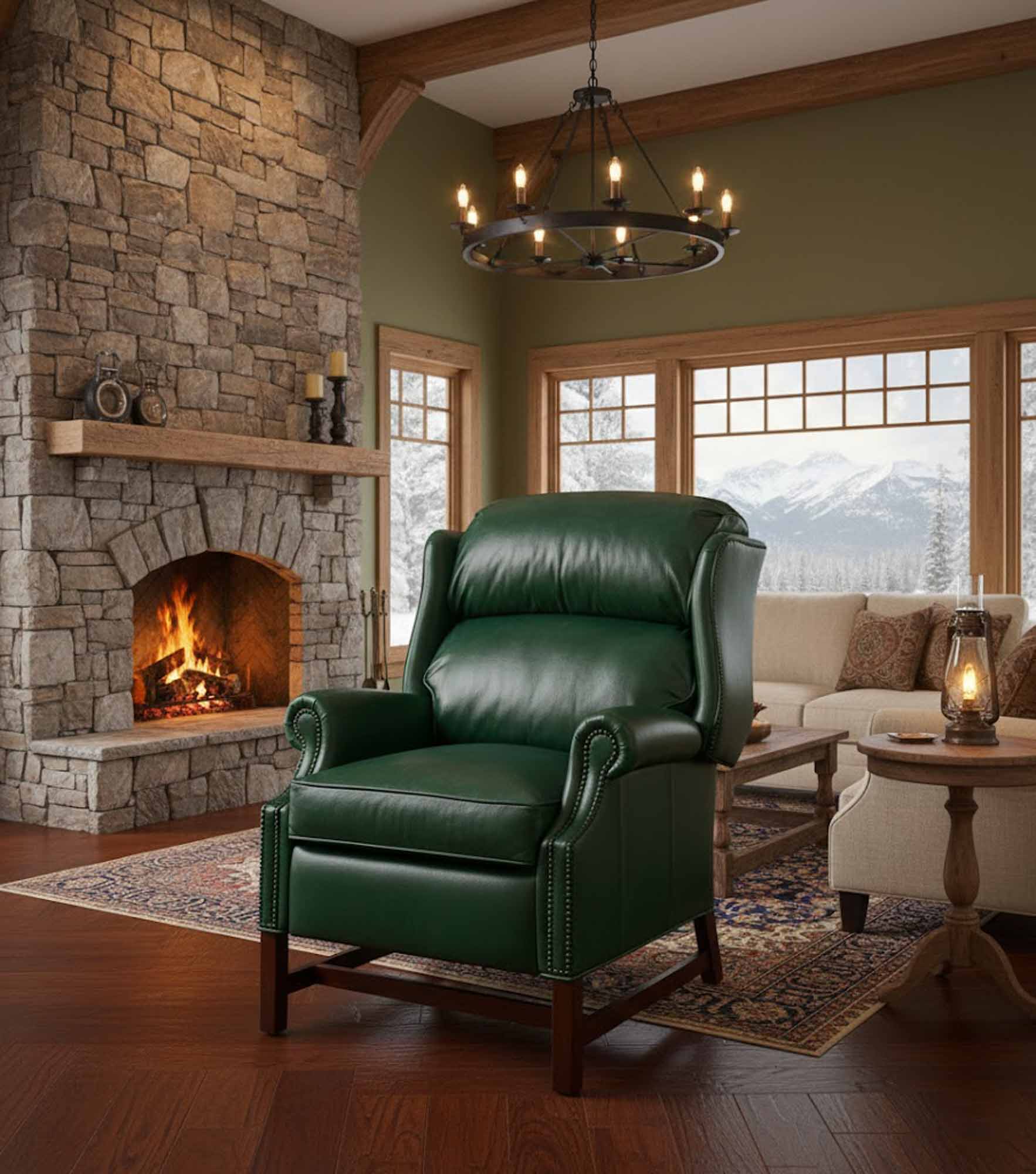 Chippendale Leather Recliner - Image 3