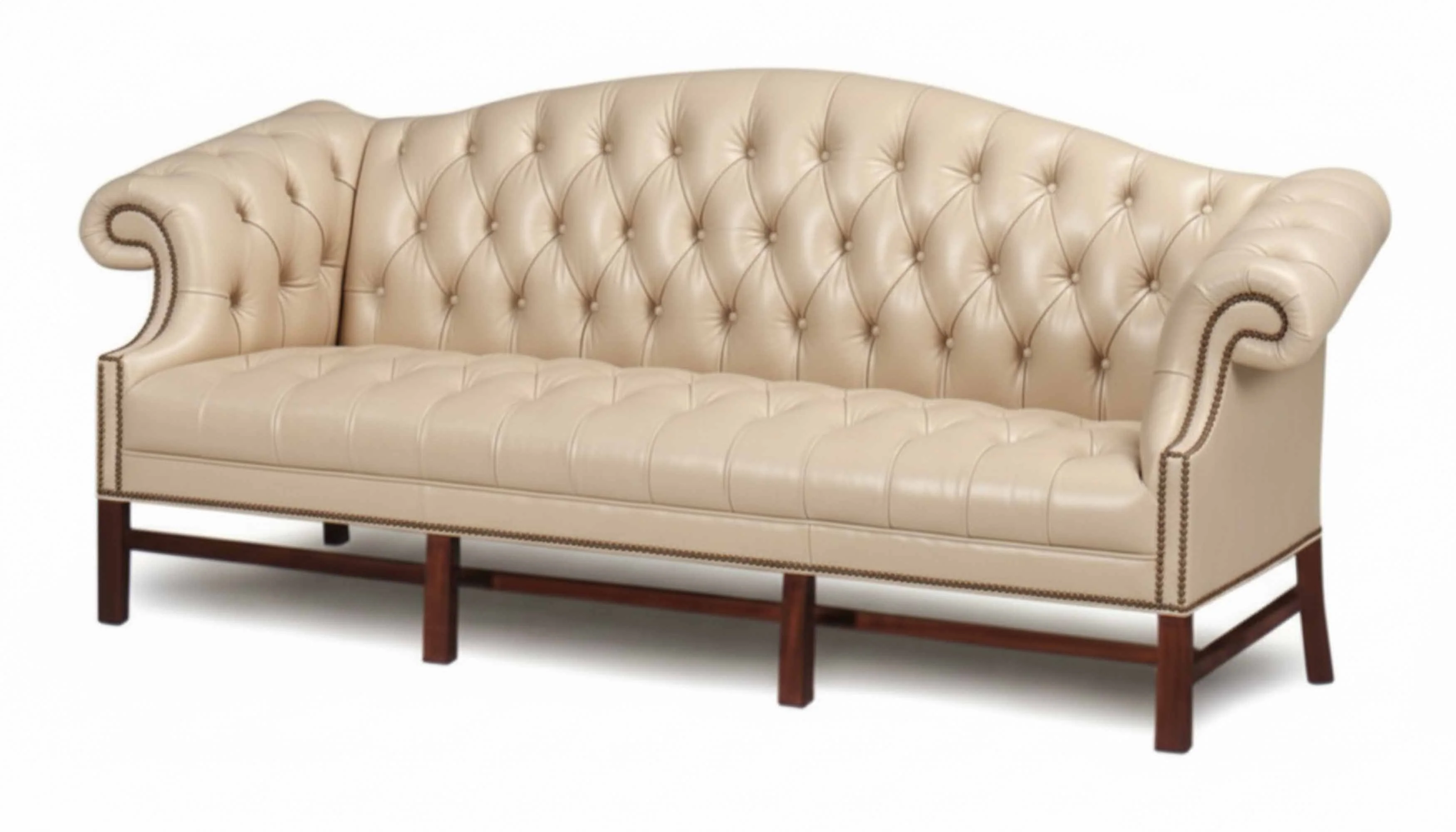 Chippendale Leather Sofa - Image 3
