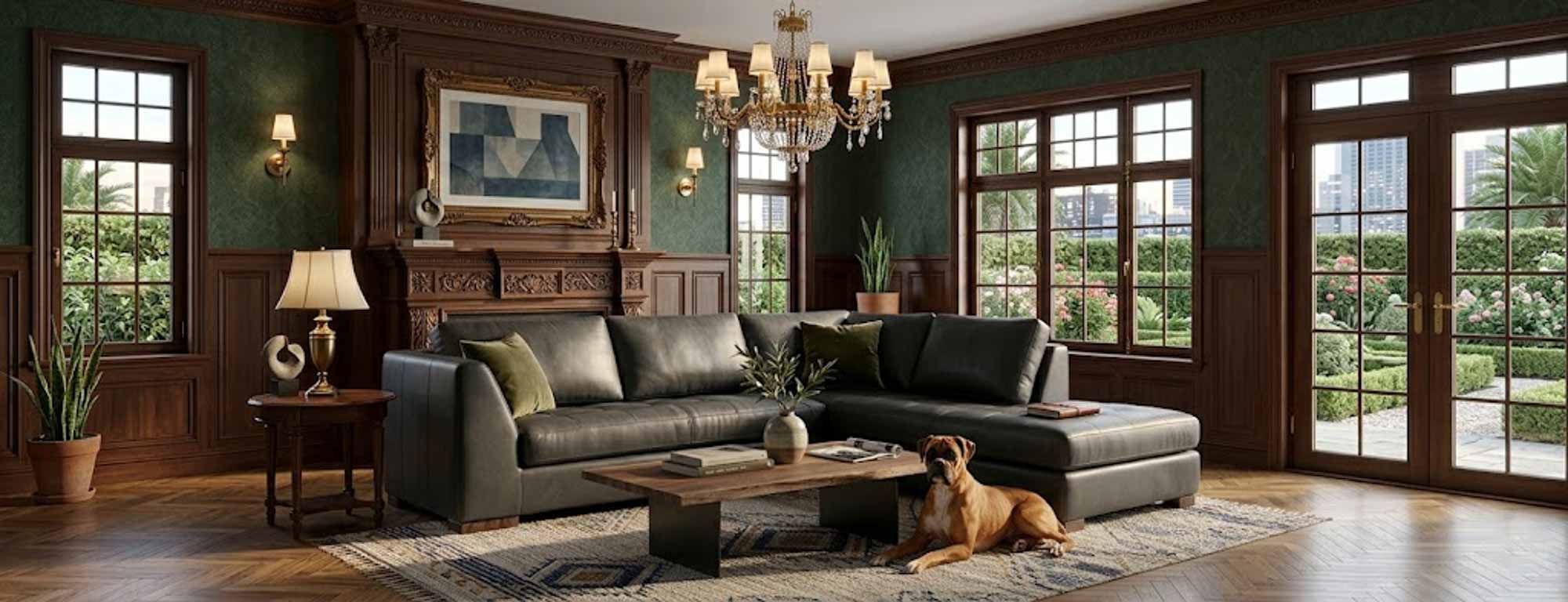 City View Leather Sectional - Image 3