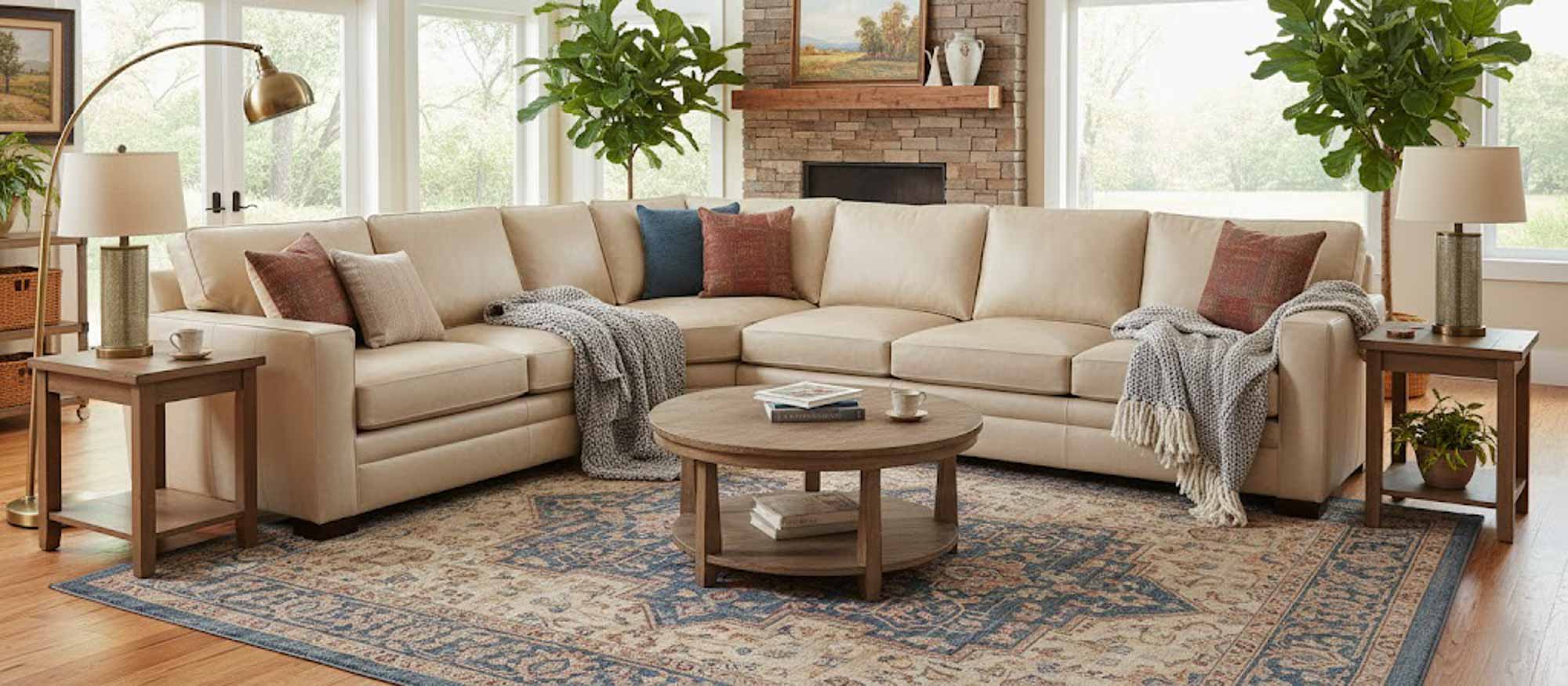 Clark Leather Sectional - Image 6