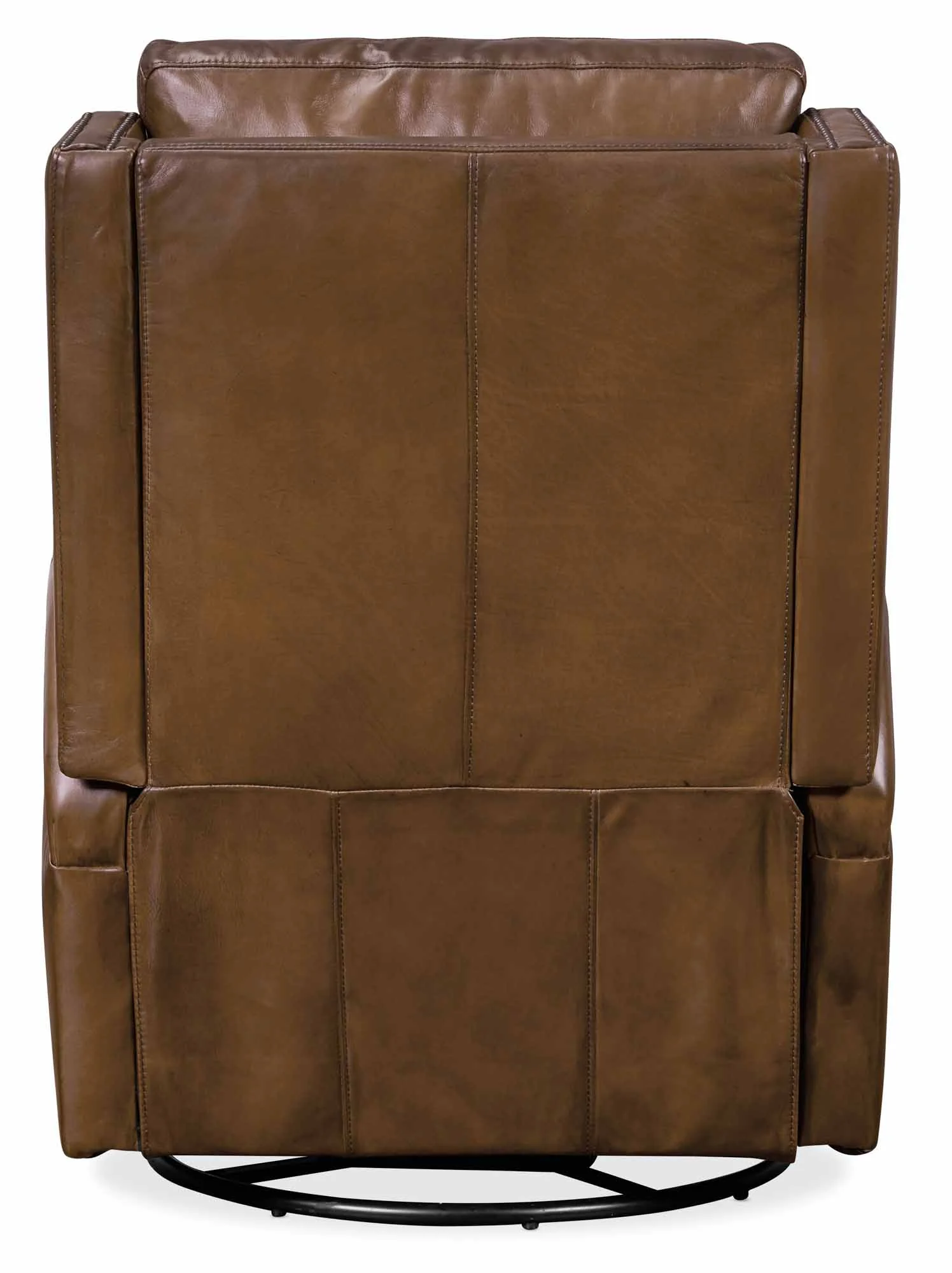 Cole Leather Power Swivel Glider Recliner In Brown - Image 3
