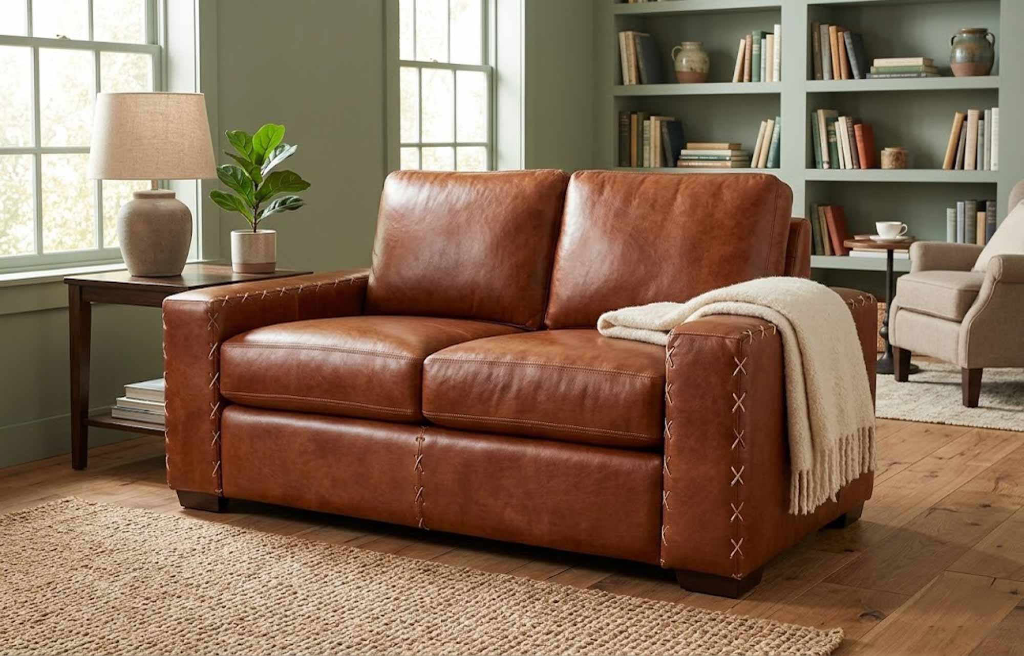 Colorado Leather Loveseat - Image 2