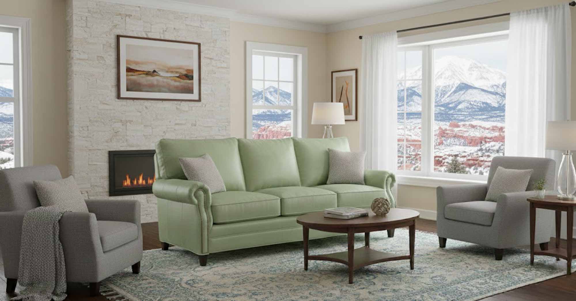 Conway Leather Queen Size Sofa Sleeper - Image 5