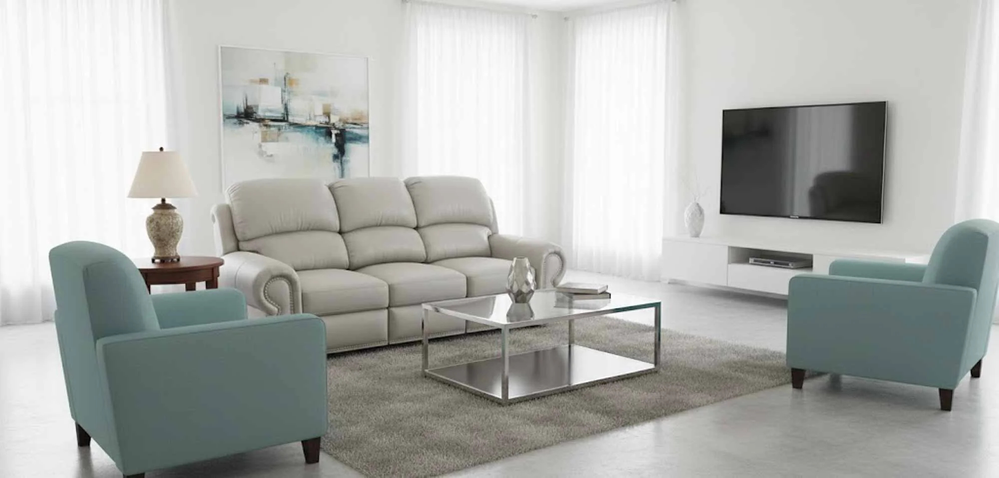 Cordova Leather Reclining Loveseat - Image 4