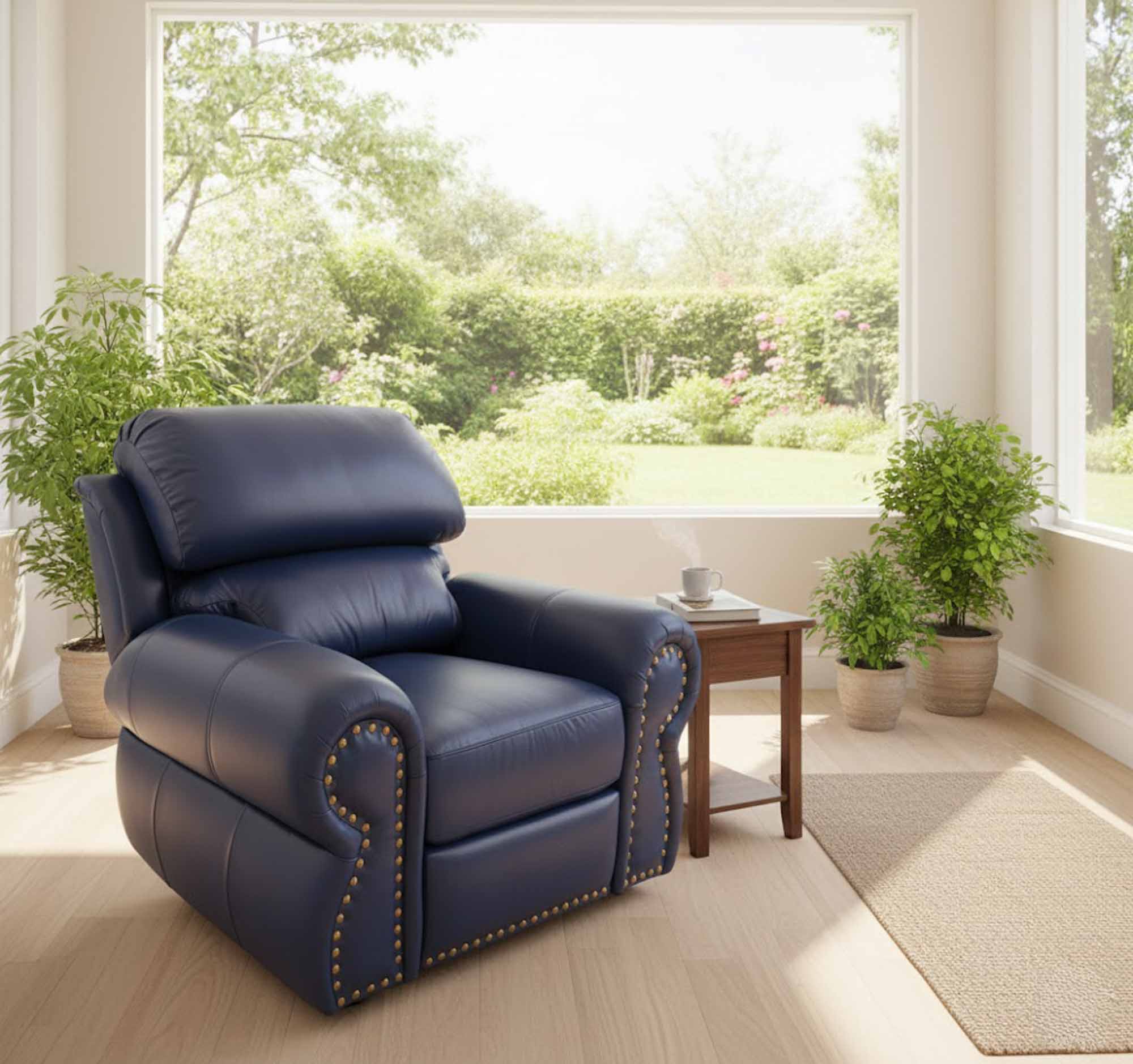 Cordova Leather Swivel Glider Recliner - Image 2