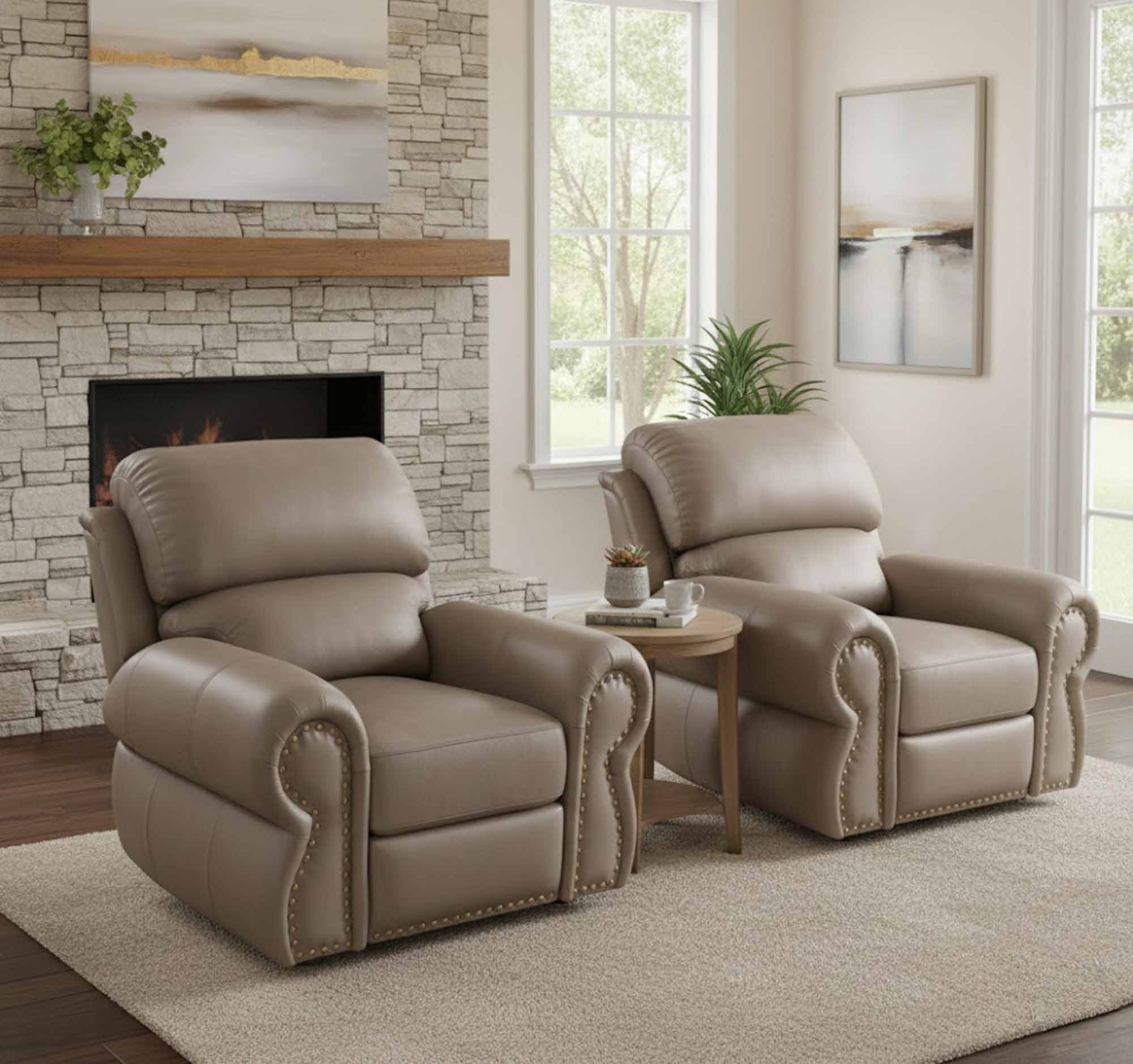 Cordova Leather Swivel Glider Recliner - Image 3