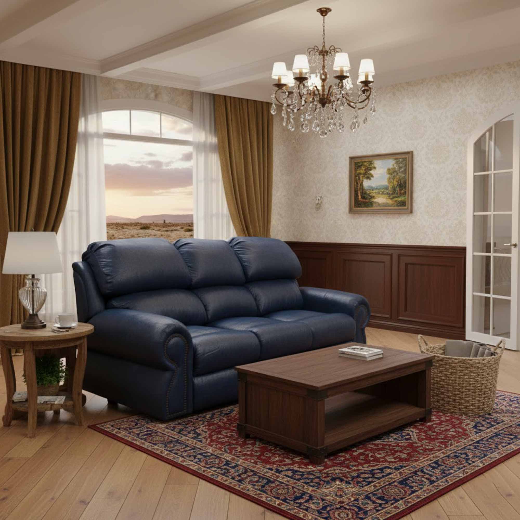 Cortina Leather Reclining Sofa - Image 4