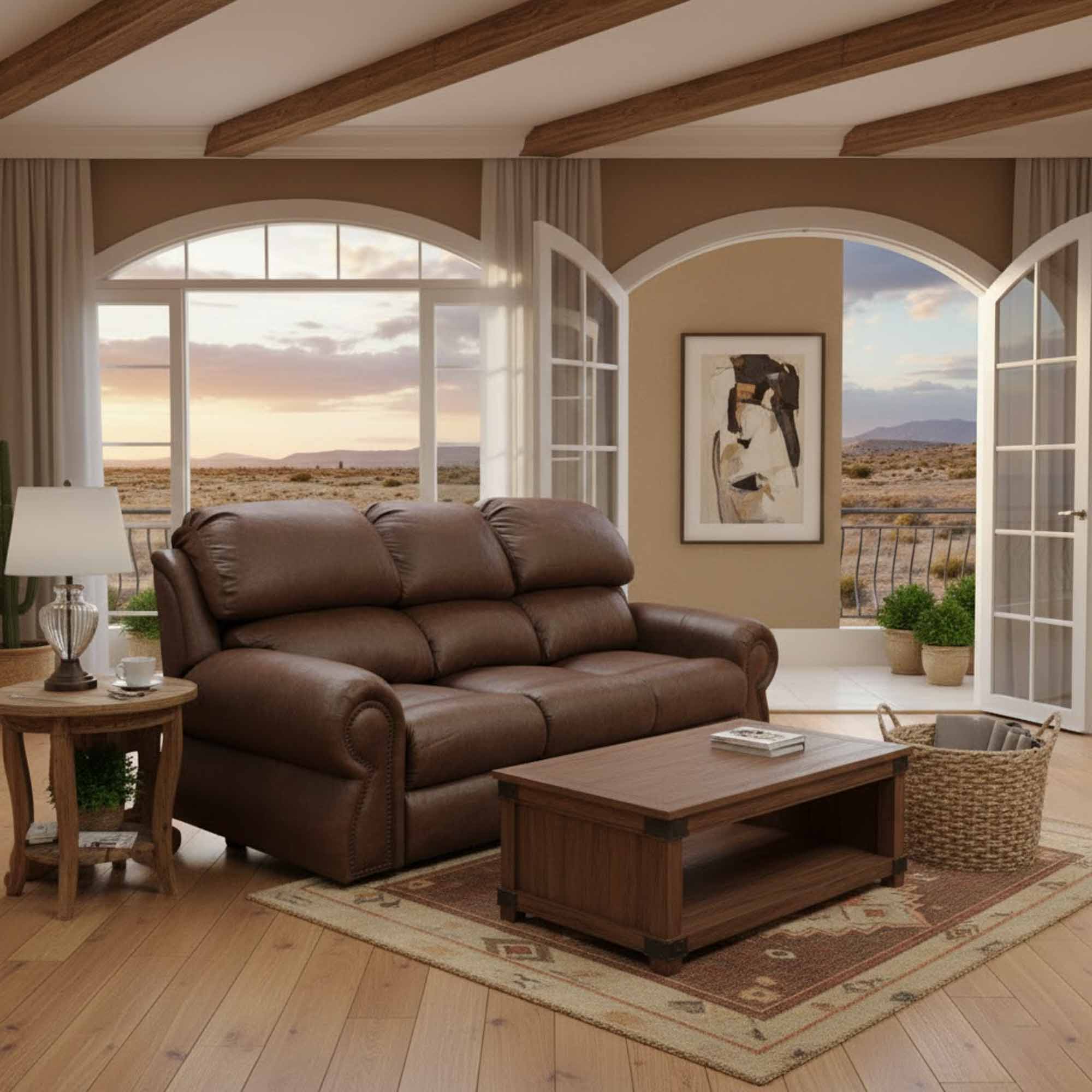 Cortina Leather Reclining Sofa - Image 5