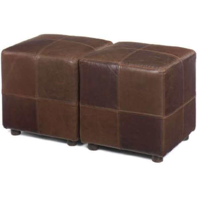 Cube Leather Ottoman - Image 2
