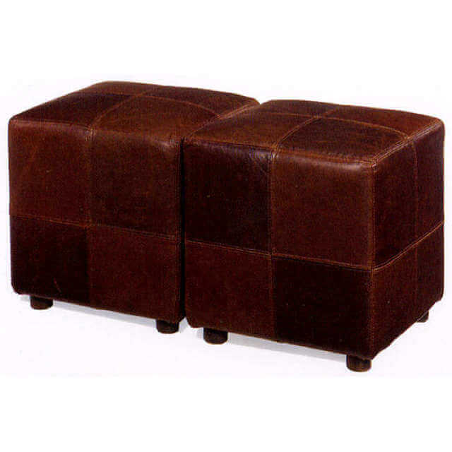 Cube Leather Ottoman - Image 3