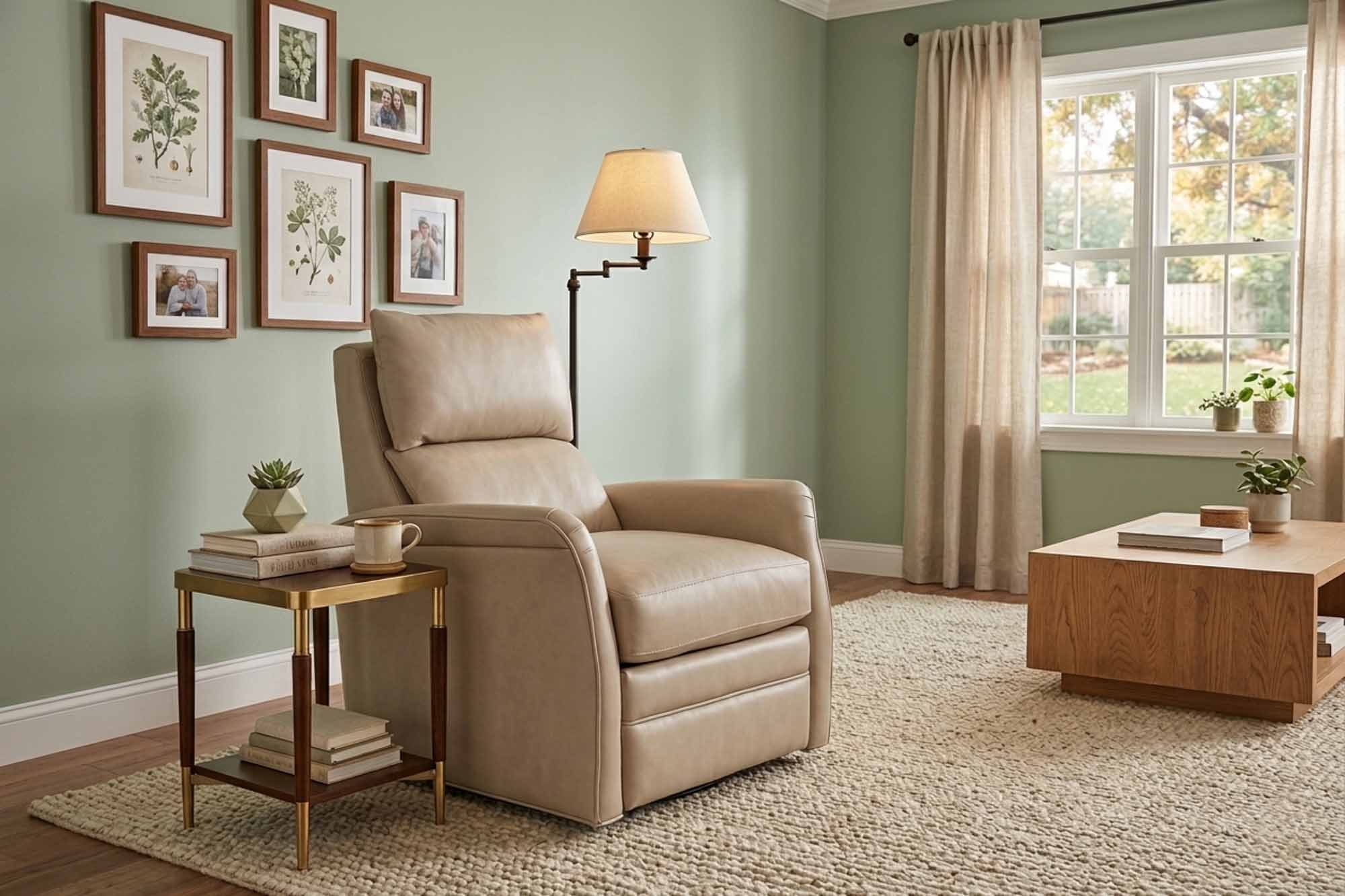 Dannie Leather Swivel Glider Recliner - Image 17
