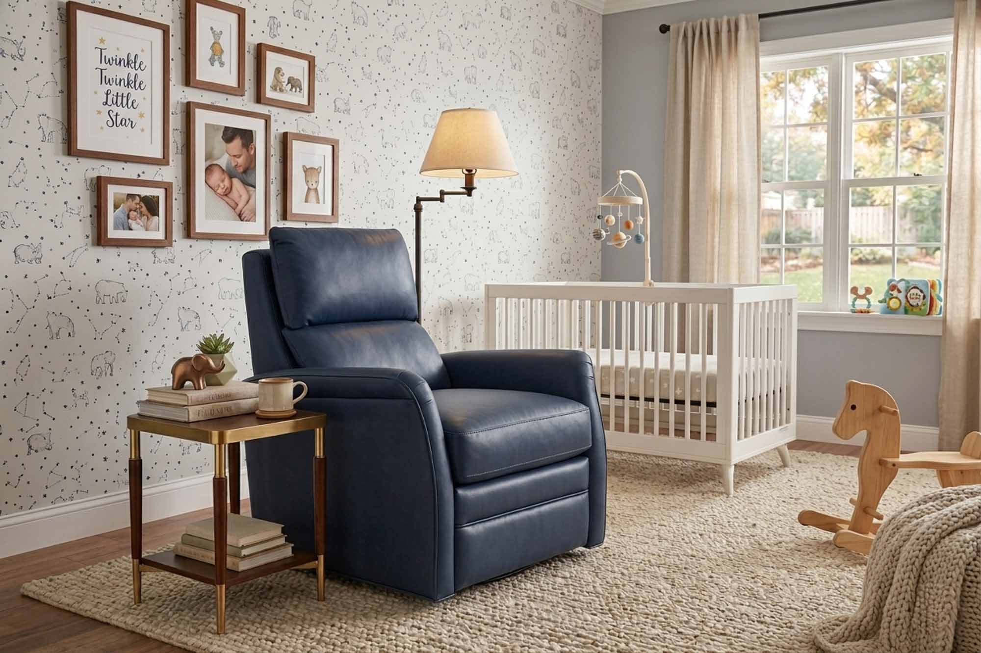 Dannie Leather Swivel Glider Recliner - Image 18