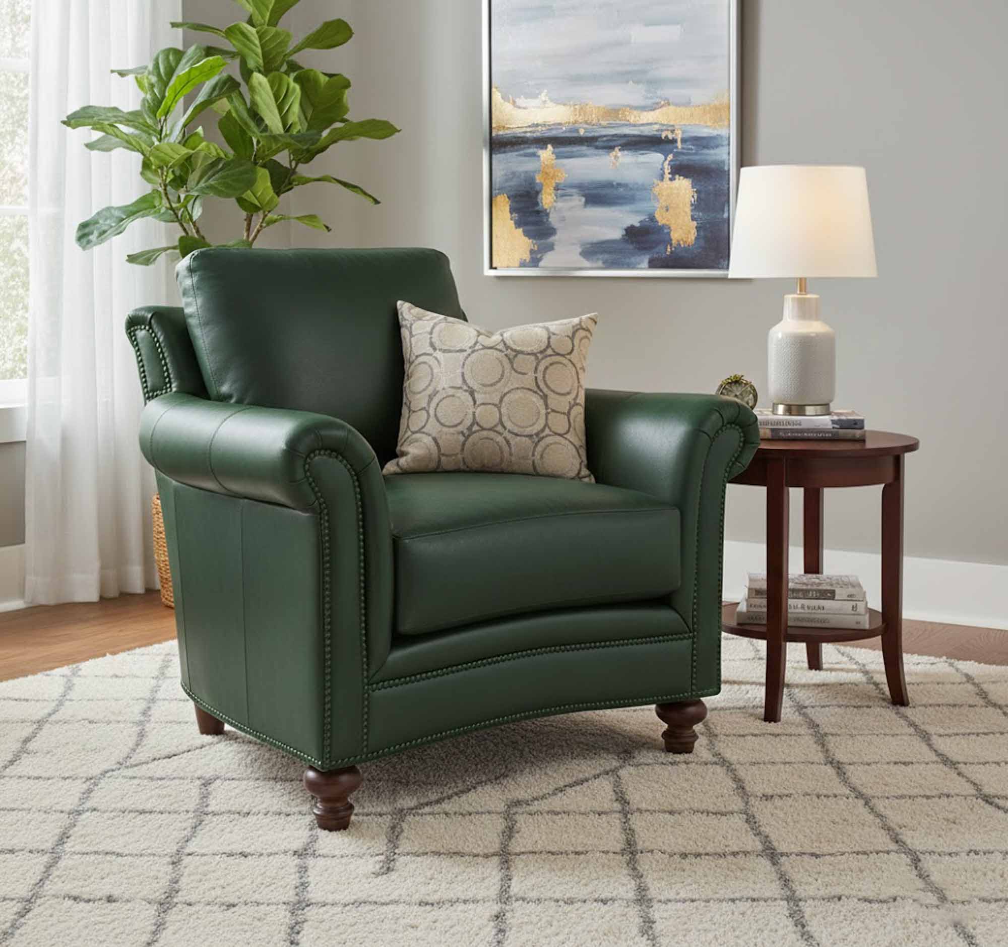 Davis Leather Chair - Image 5