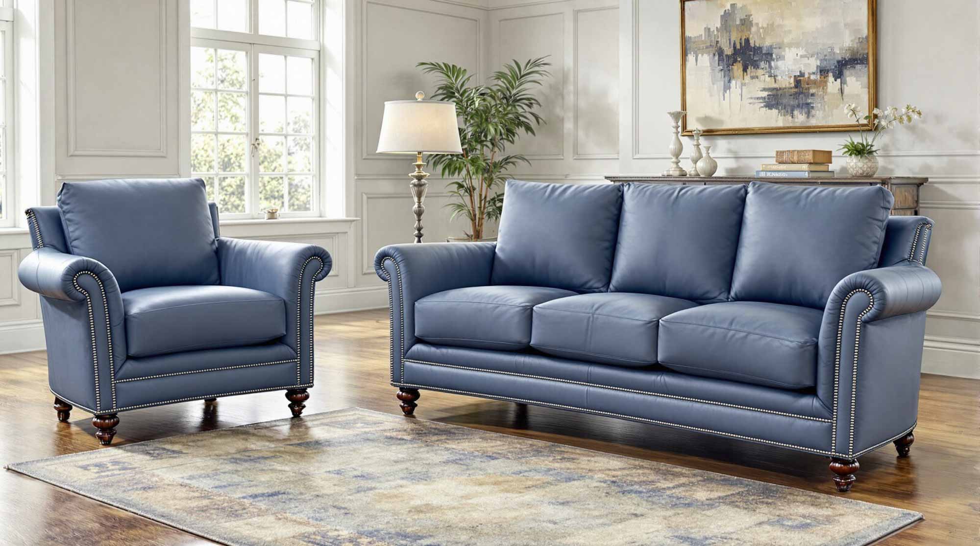Davis Leather Sofa - Image 2