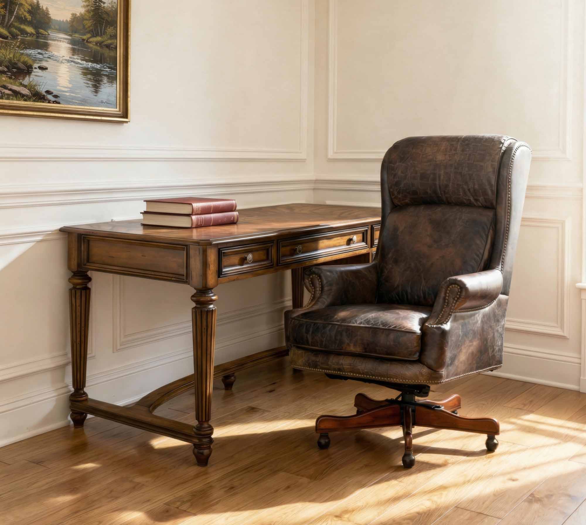 Dayton Leather Swivel Tilt Executive Chair - Image 2