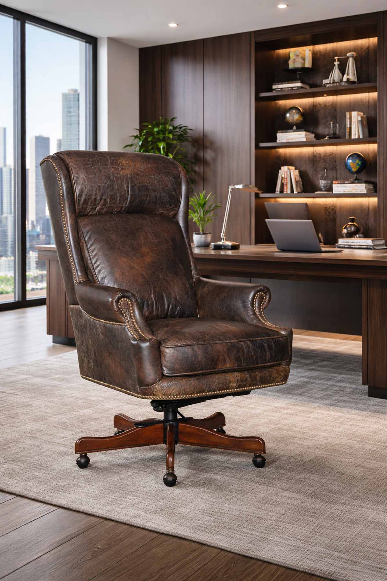 Dayton Leather Swivel Tilt Executive Chair - Image 4