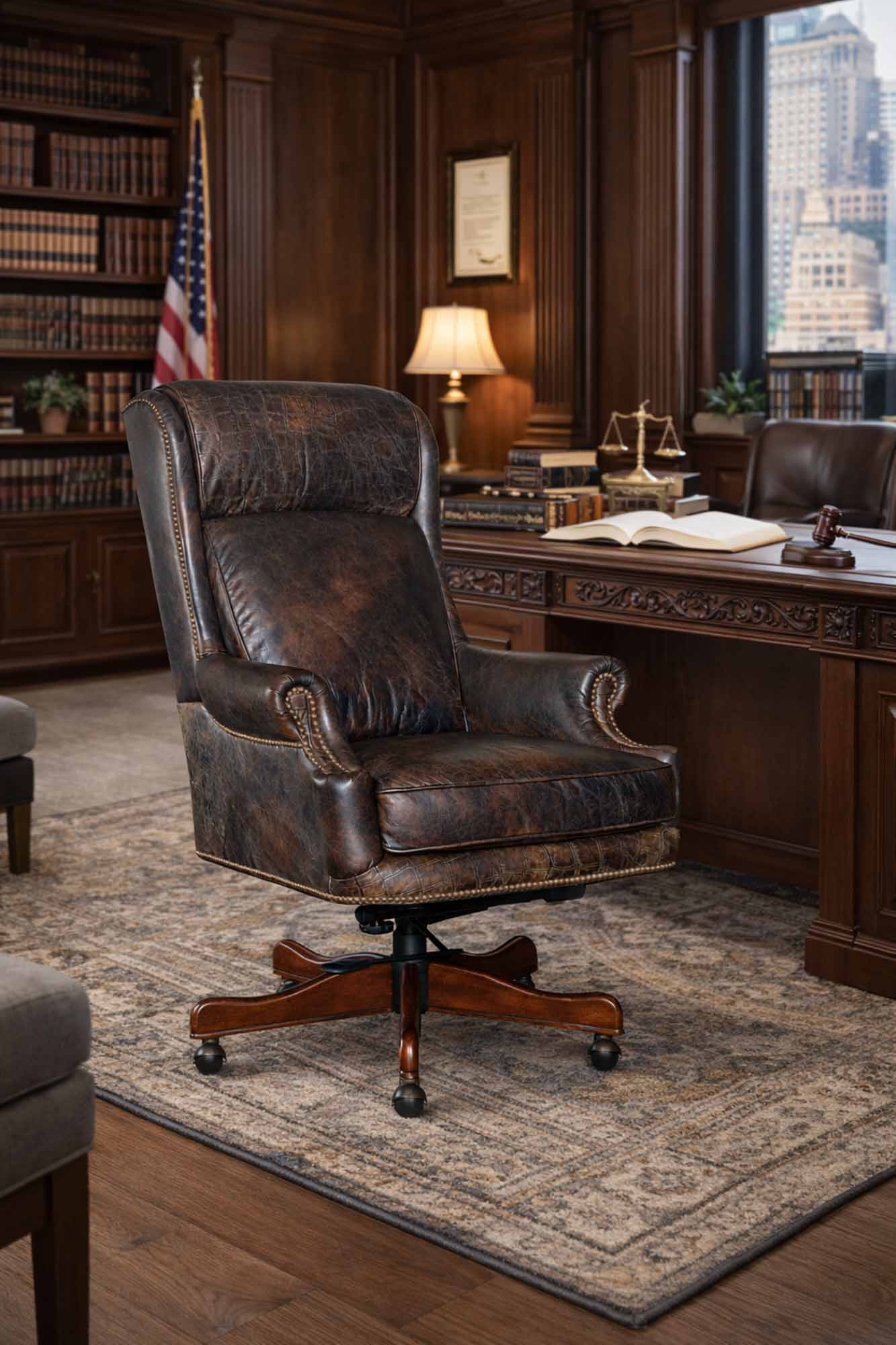 Dayton Leather Swivel Tilt Executive Chair - Image 5