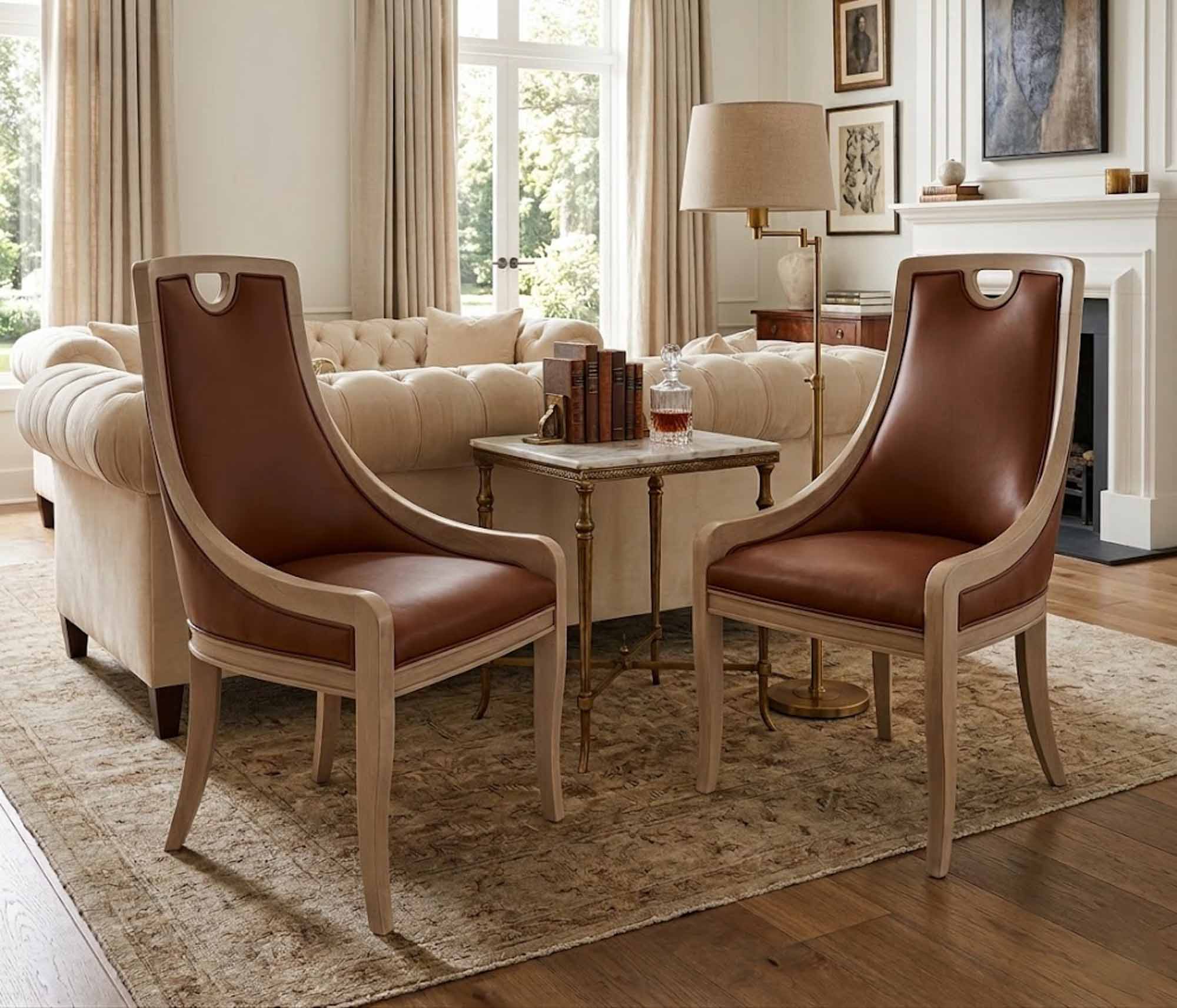 Diana Leather Dining Chair - Image 3