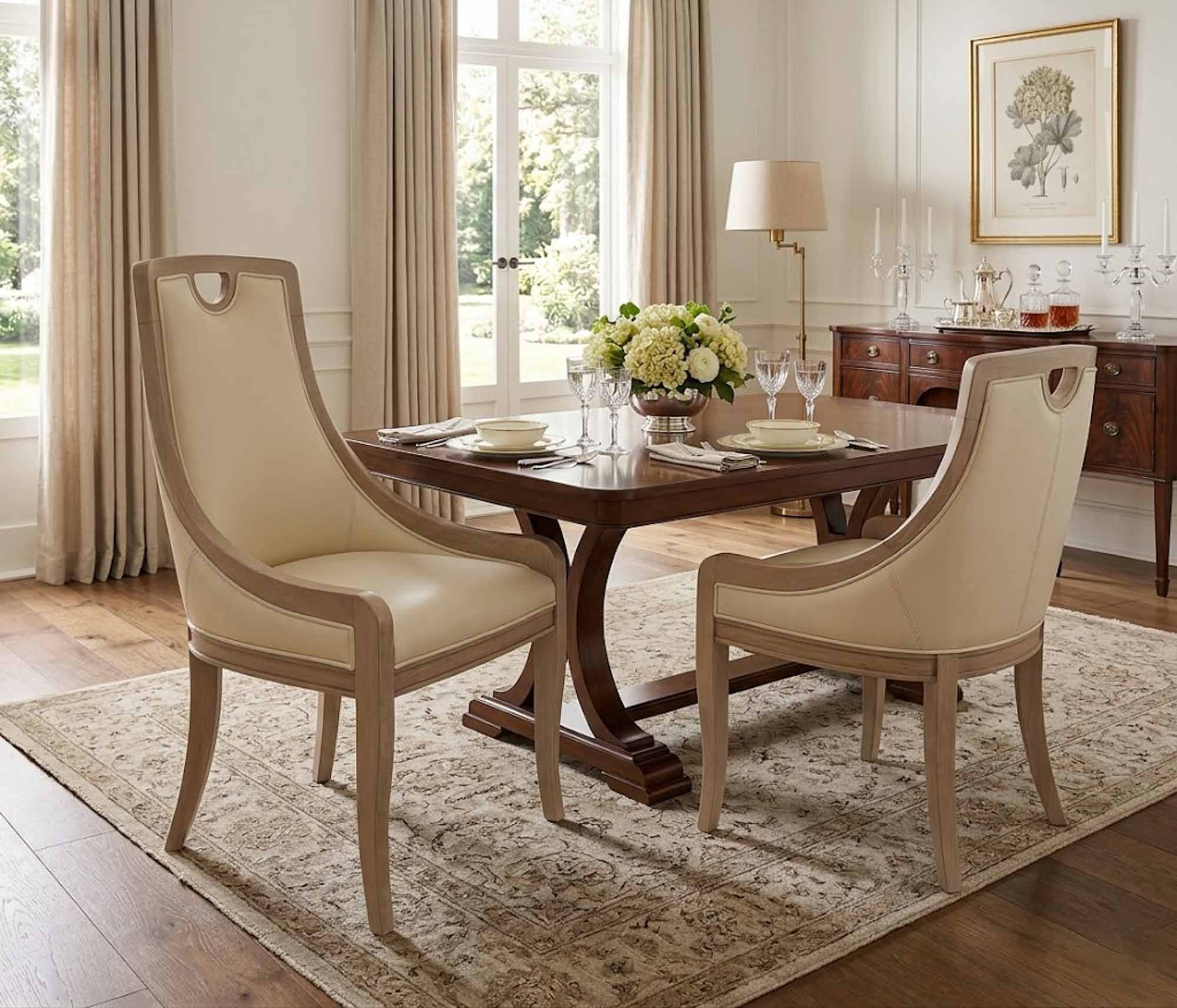 Diana Leather Dining Chair - Image 4