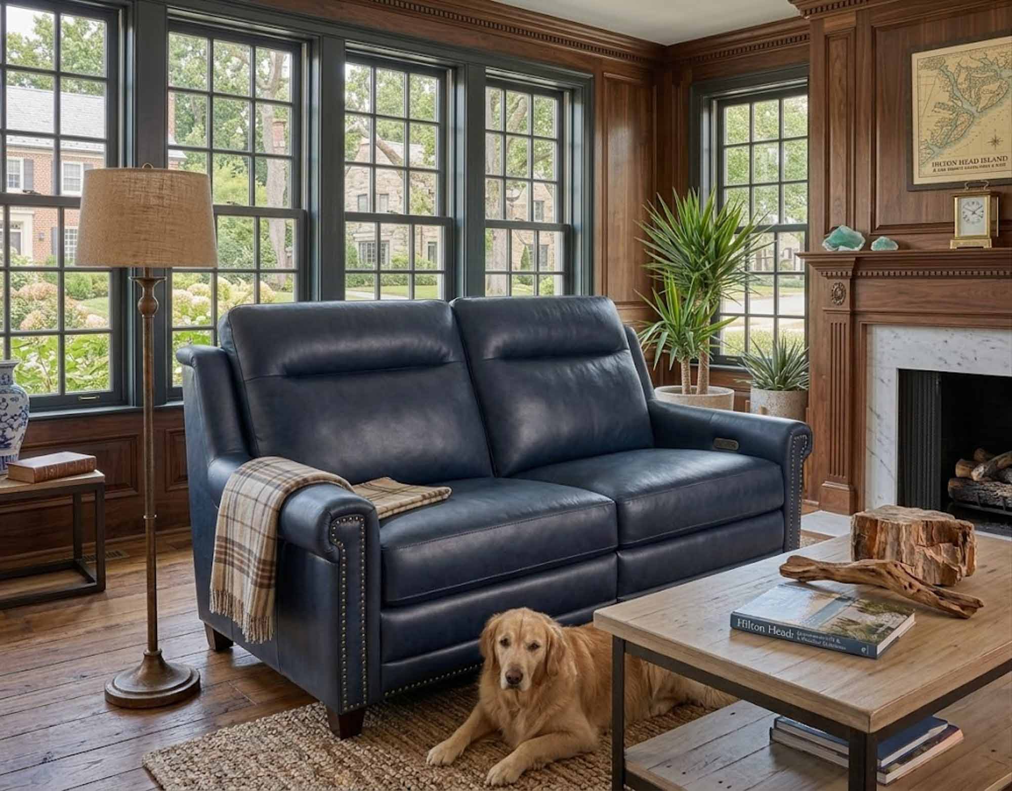 Diane Leather Power Reclining Loveseat With Articulating Headrest - Image 4