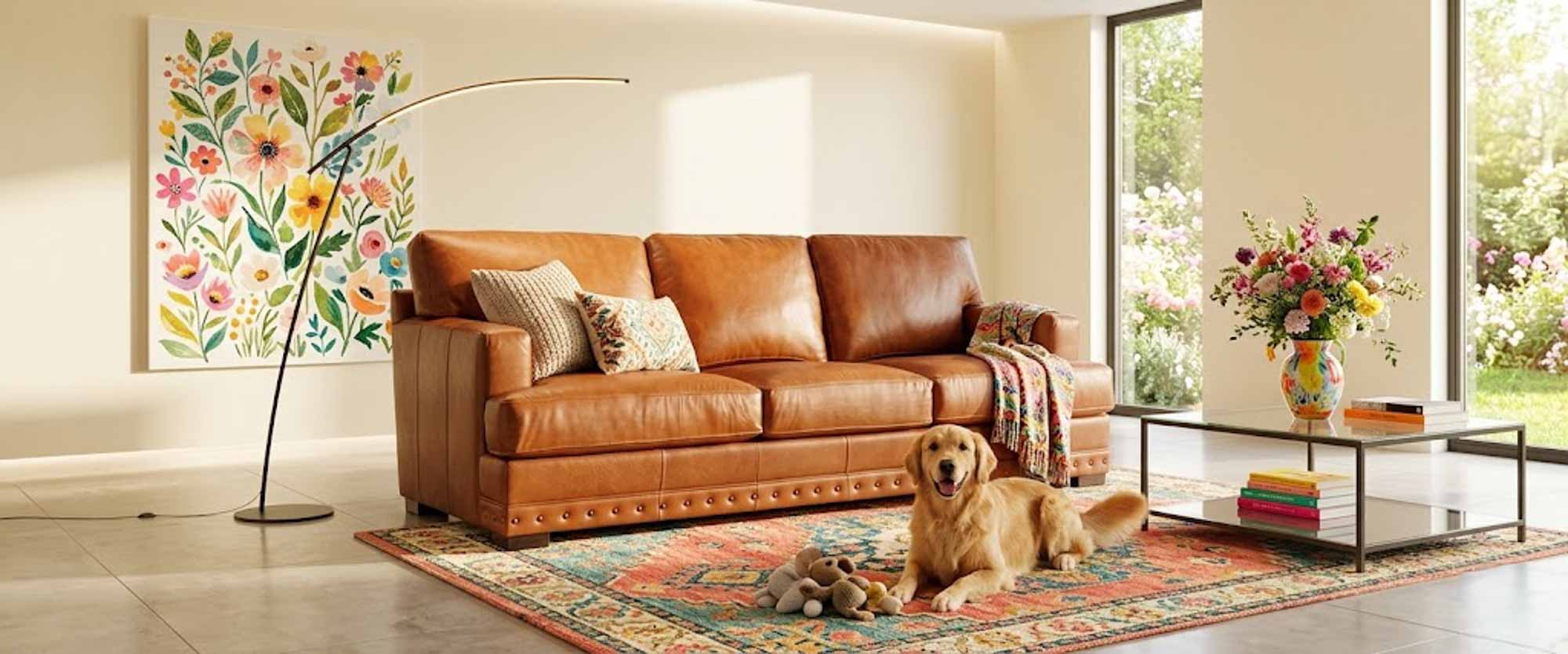 Dolce Leather Sofa - Image 4