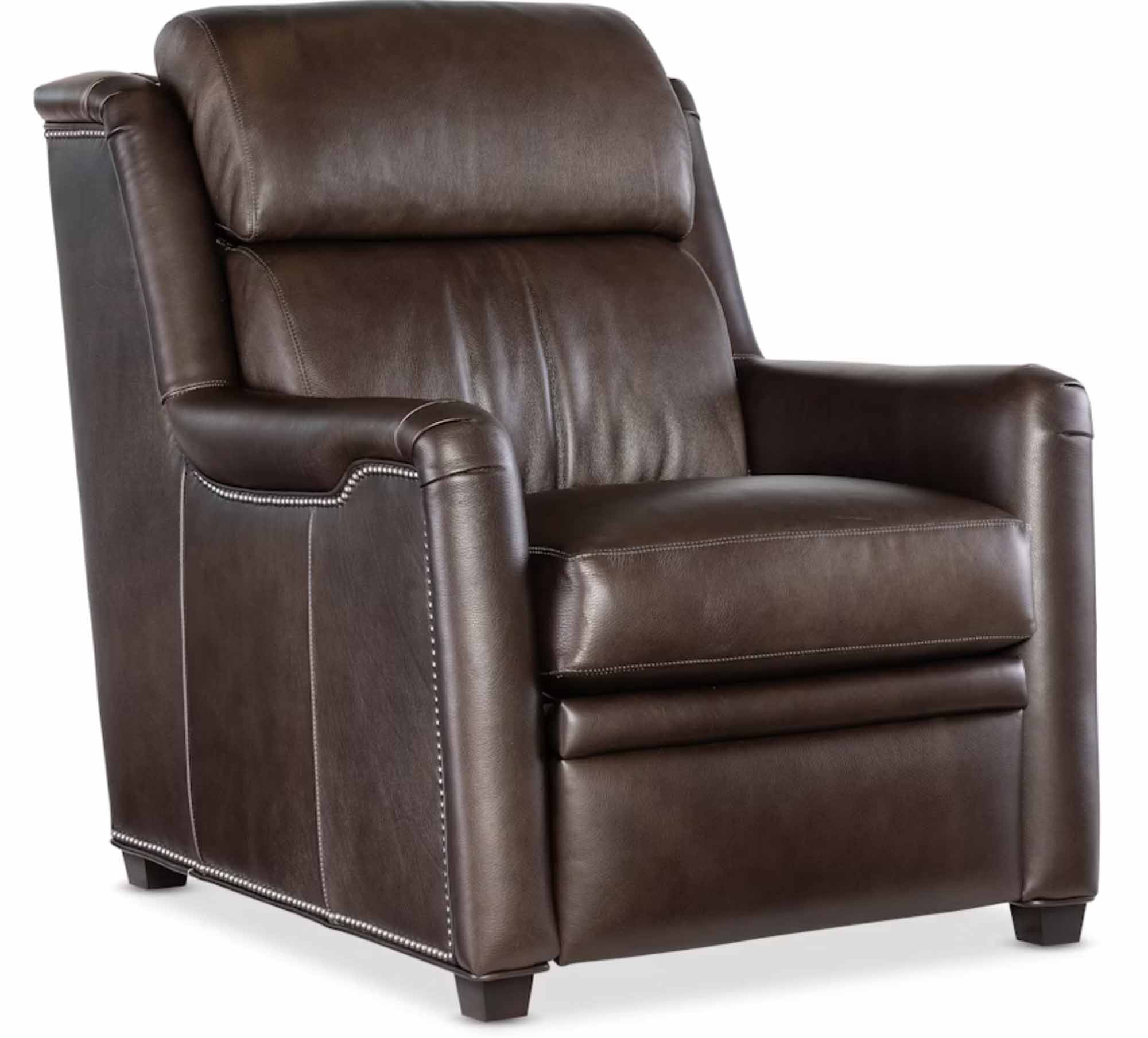 Dominos Leather Power Recliner With Articulating Headrest