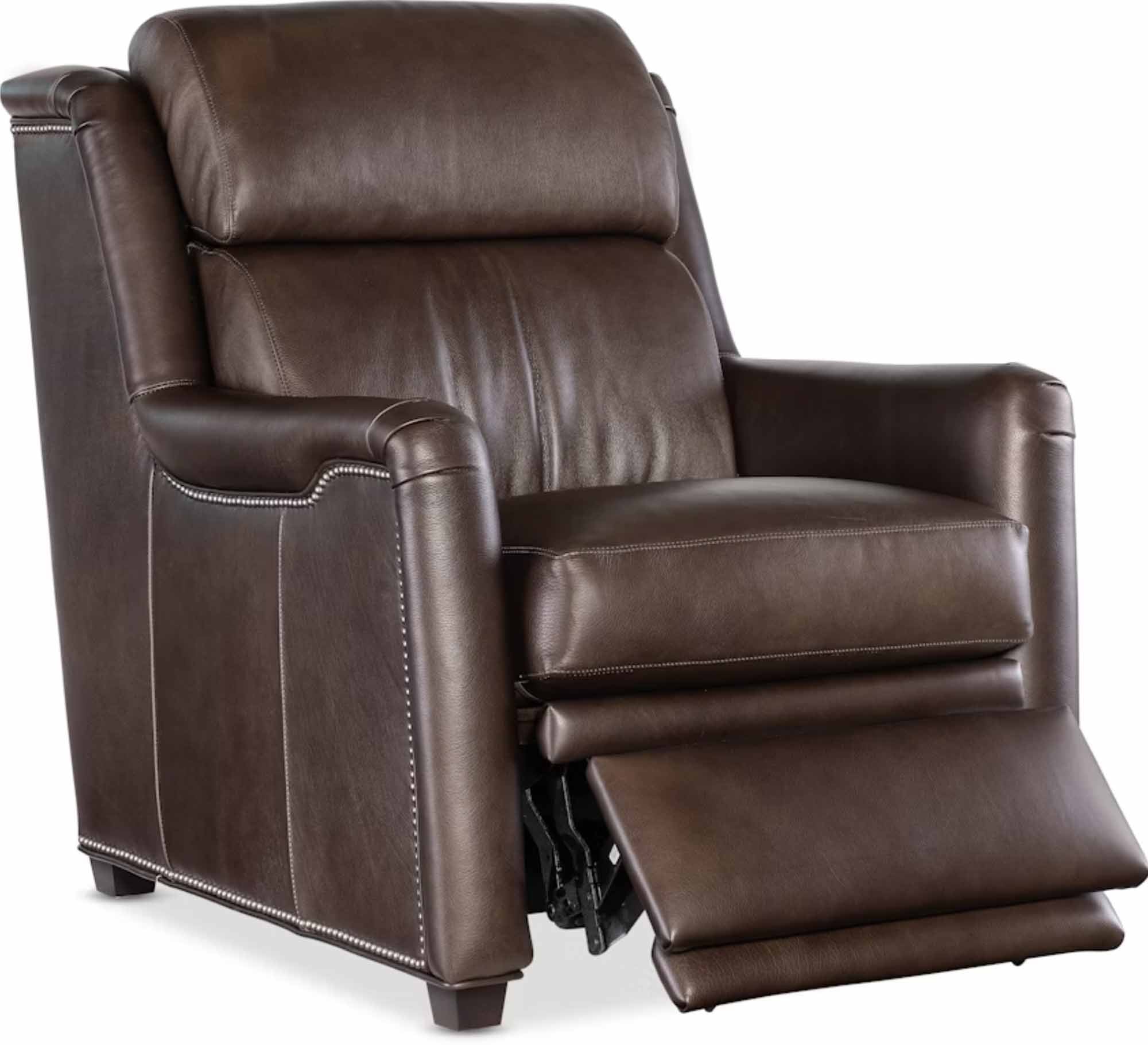Dominos Leather Power Recliner With Articulating Headrest - Image 5