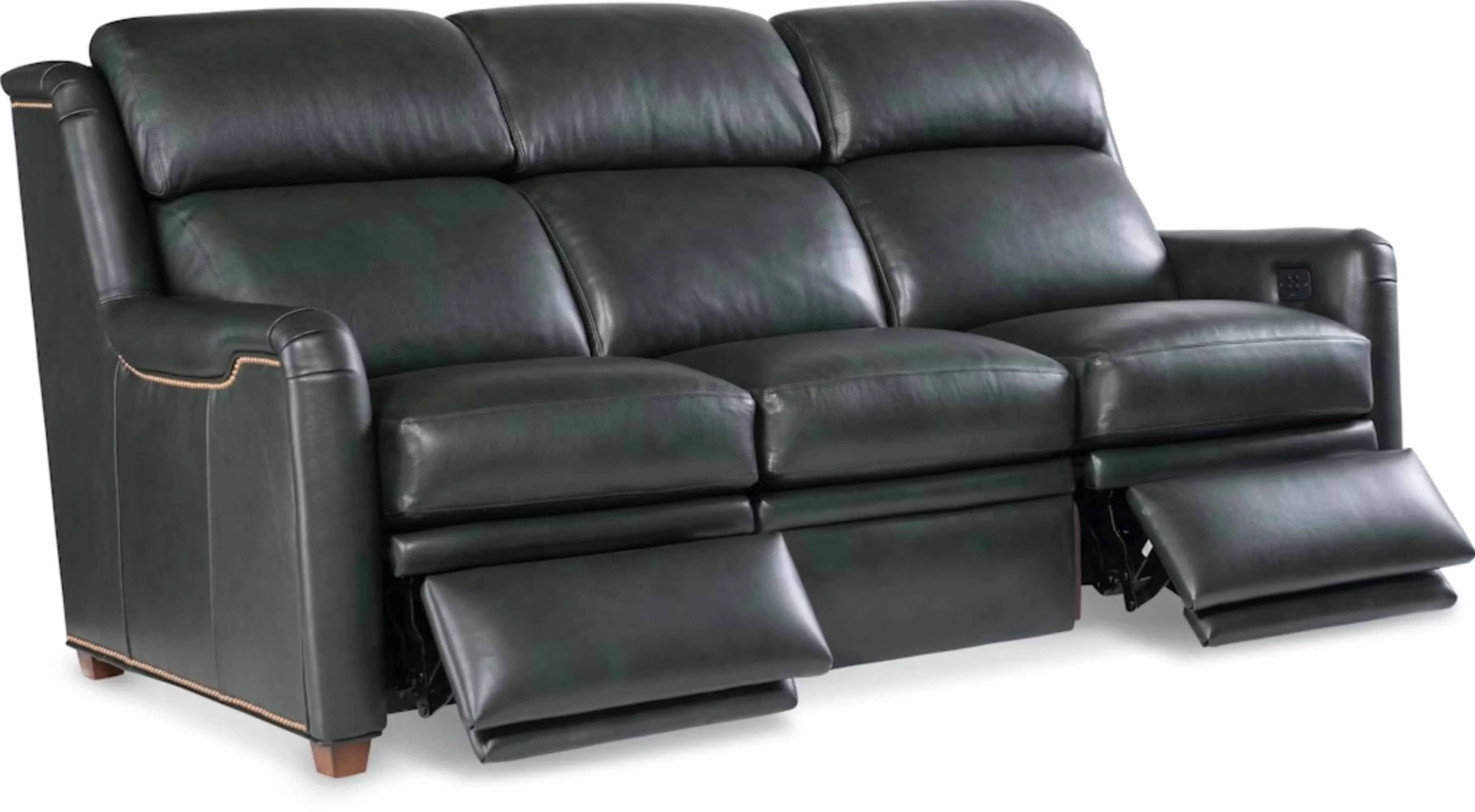 Dominos Leather Power Reclining Sofa With Articulating Headrest - Image 12