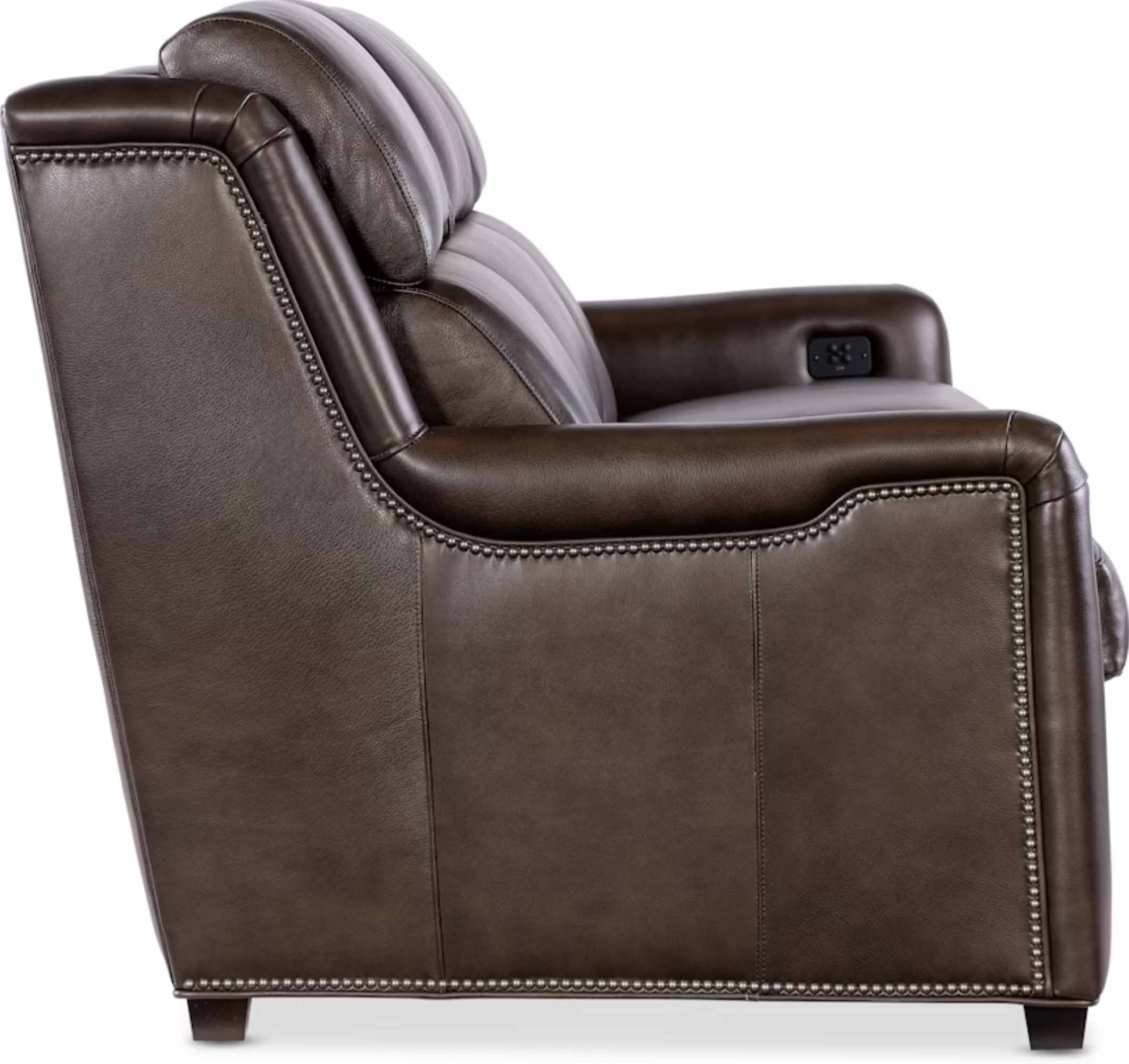 Dominos Leather Power Reclining Sofa With Articulating Headrest - Image 3