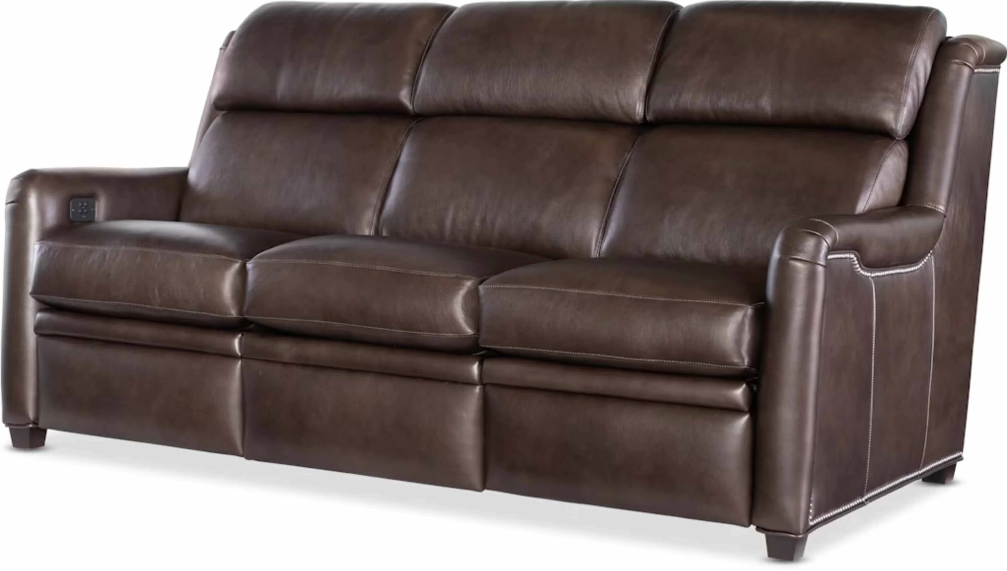 Dominos Leather Power Reclining Sofa With Articulating Headrest - Image 7