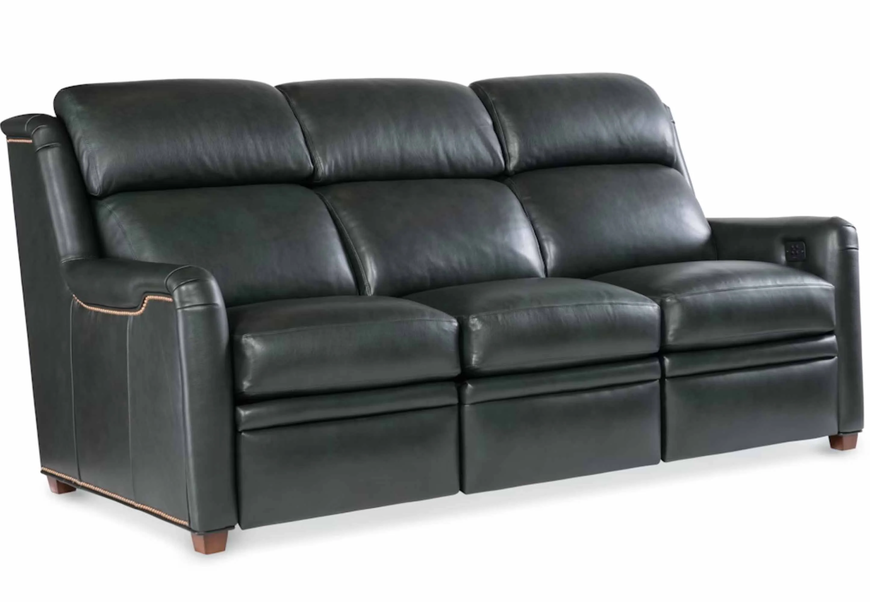 Dominos Leather Power Reclining Sofa With Articulating Headrest - Image 8