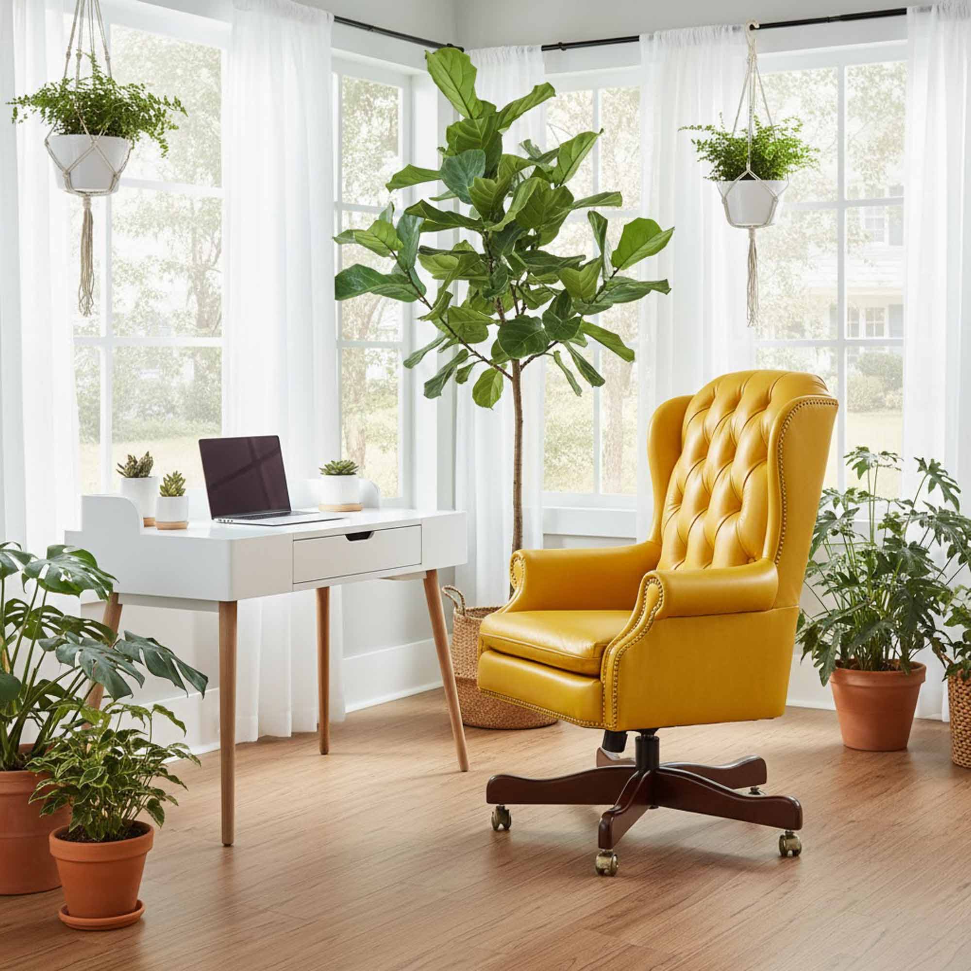 Duncan Leather Swivel Tilt Chair - Image 4