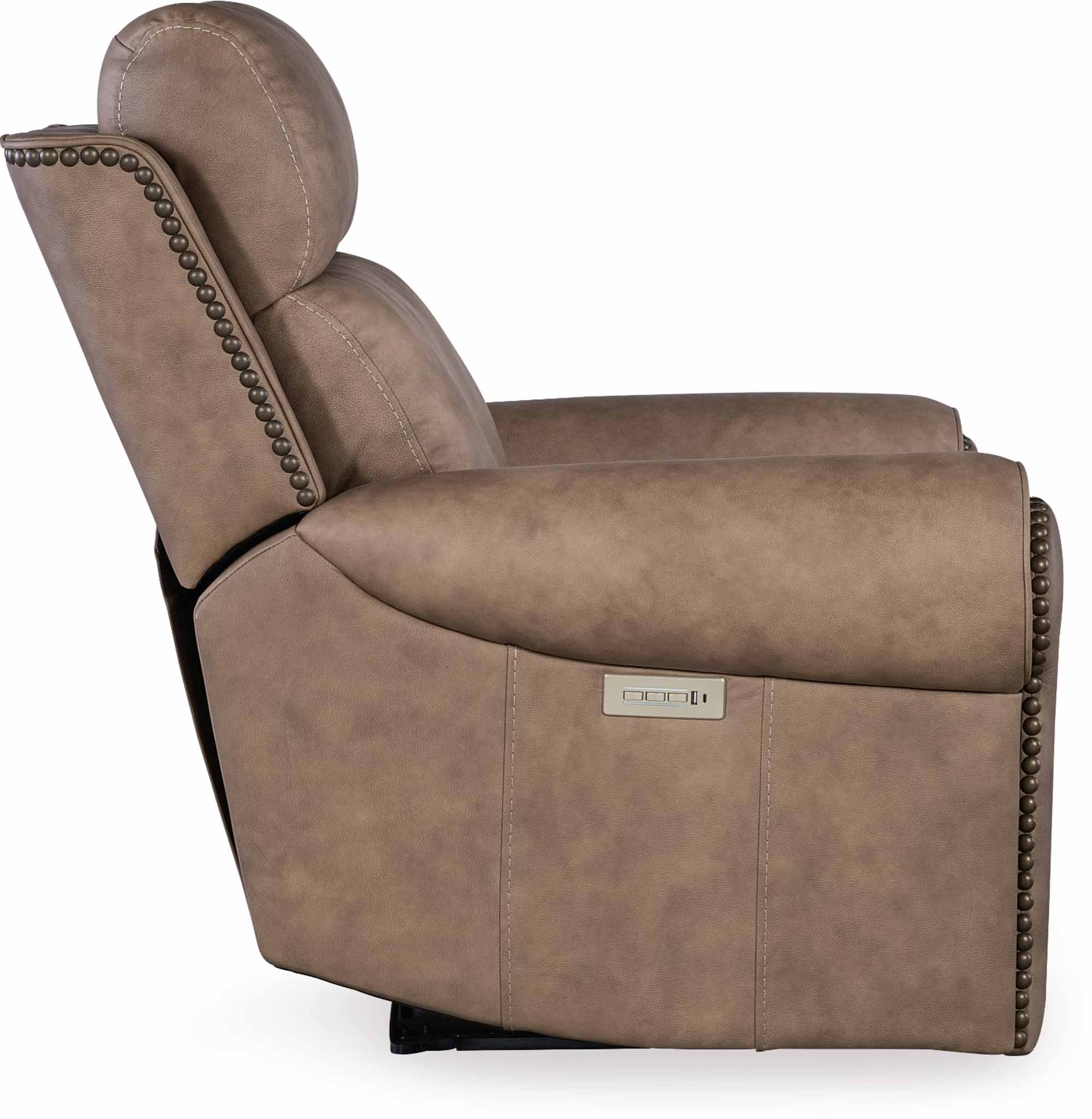 Dustin Leather Power Recliner With Articulating Headrest And Lumbar - Image 3