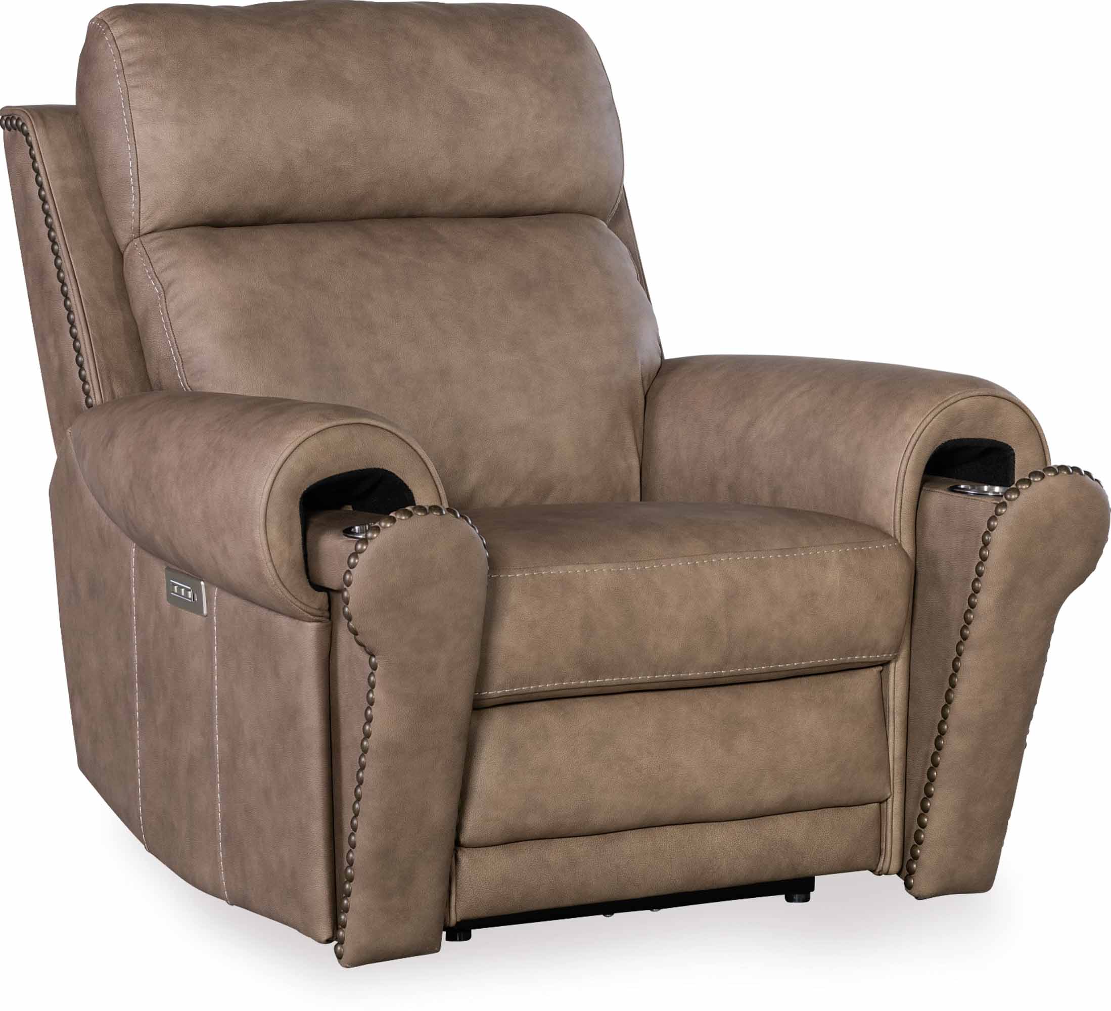 Dustin Leather Power Recliner With Articulating Headrest And Lumbar - Image 5