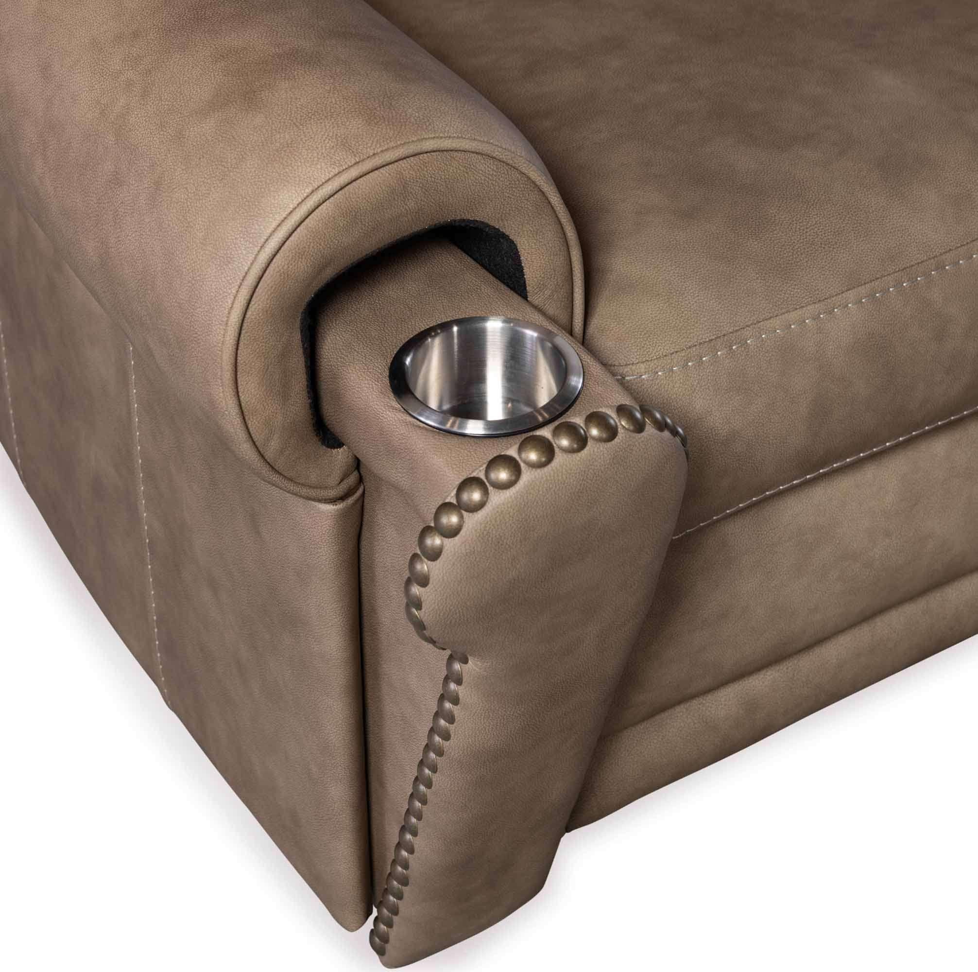 Dustin Leather Power Recliner With Articulating Headrest And Lumbar - Image 6