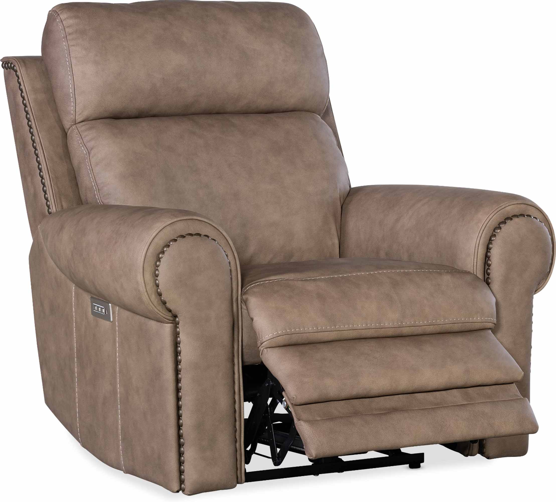 Dustin Leather Power Recliner With Articulating Headrest And Lumbar - Image 7