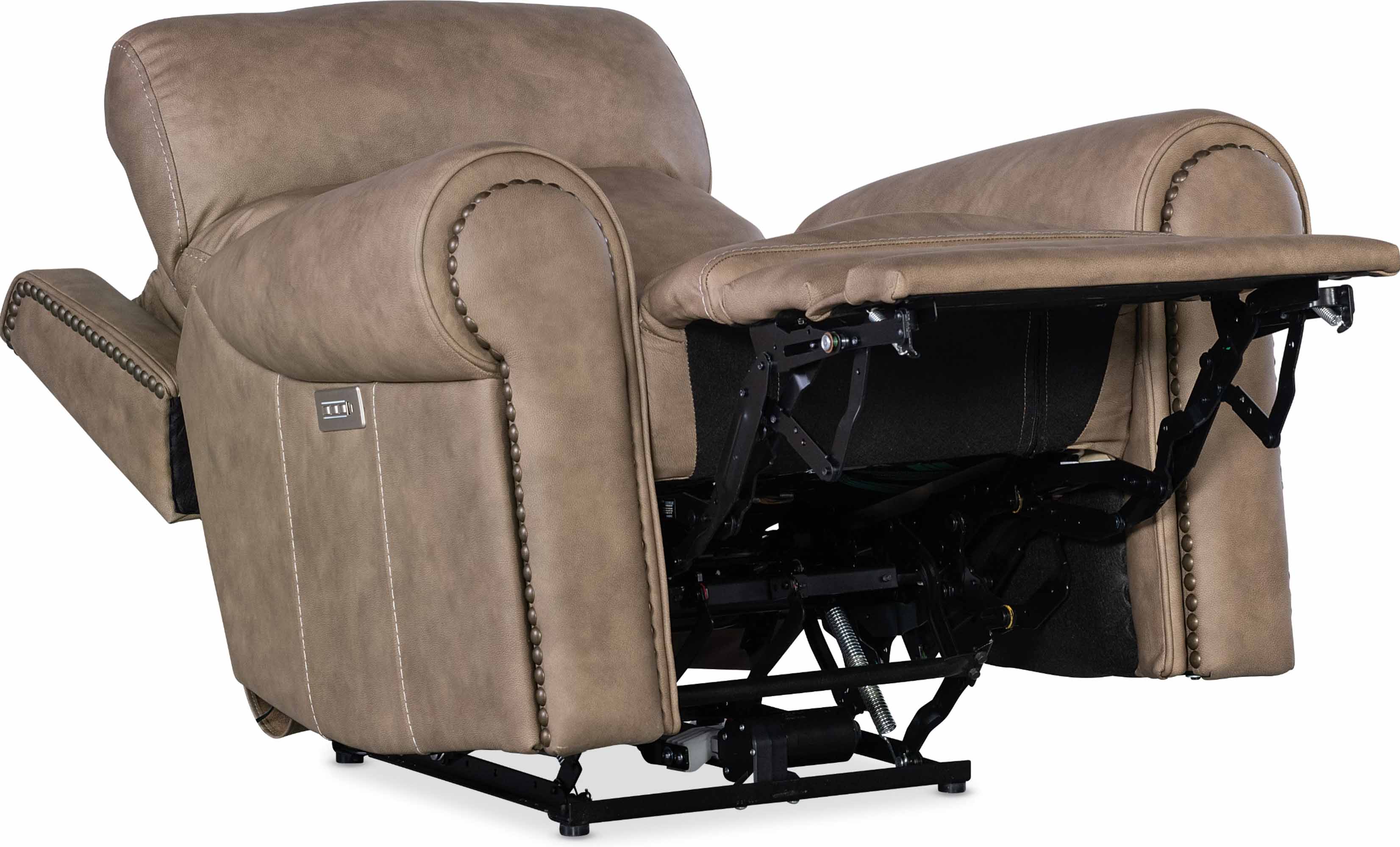 Dustin Leather Power Recliner With Articulating Headrest And Lumbar - Image 8