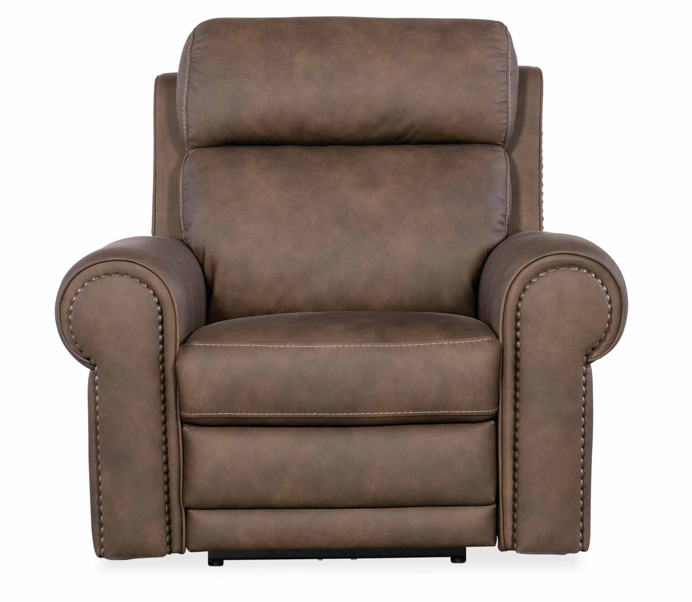 Dustin Leather Power Recliner With Articulating Headrest And Lumbar In Brown - Image 2